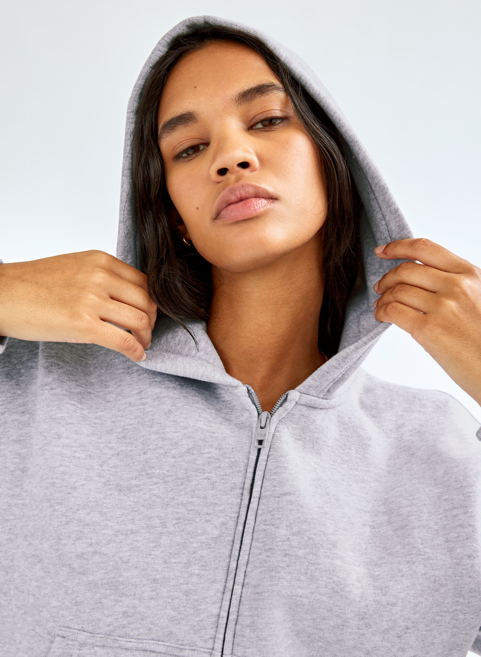 Cozy Fleece Boyfriend Boxy Zip Hoodie