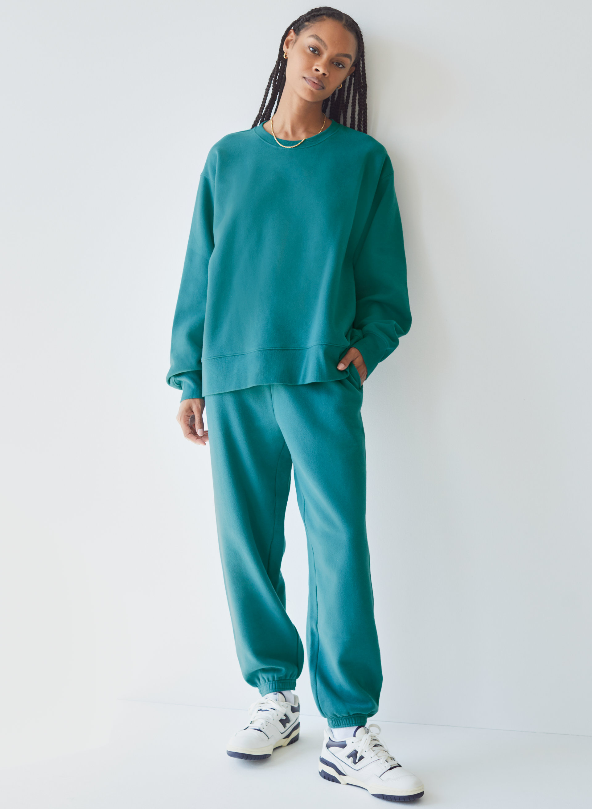 Cozy Fleece Boyfriend Crew Sweatshirt