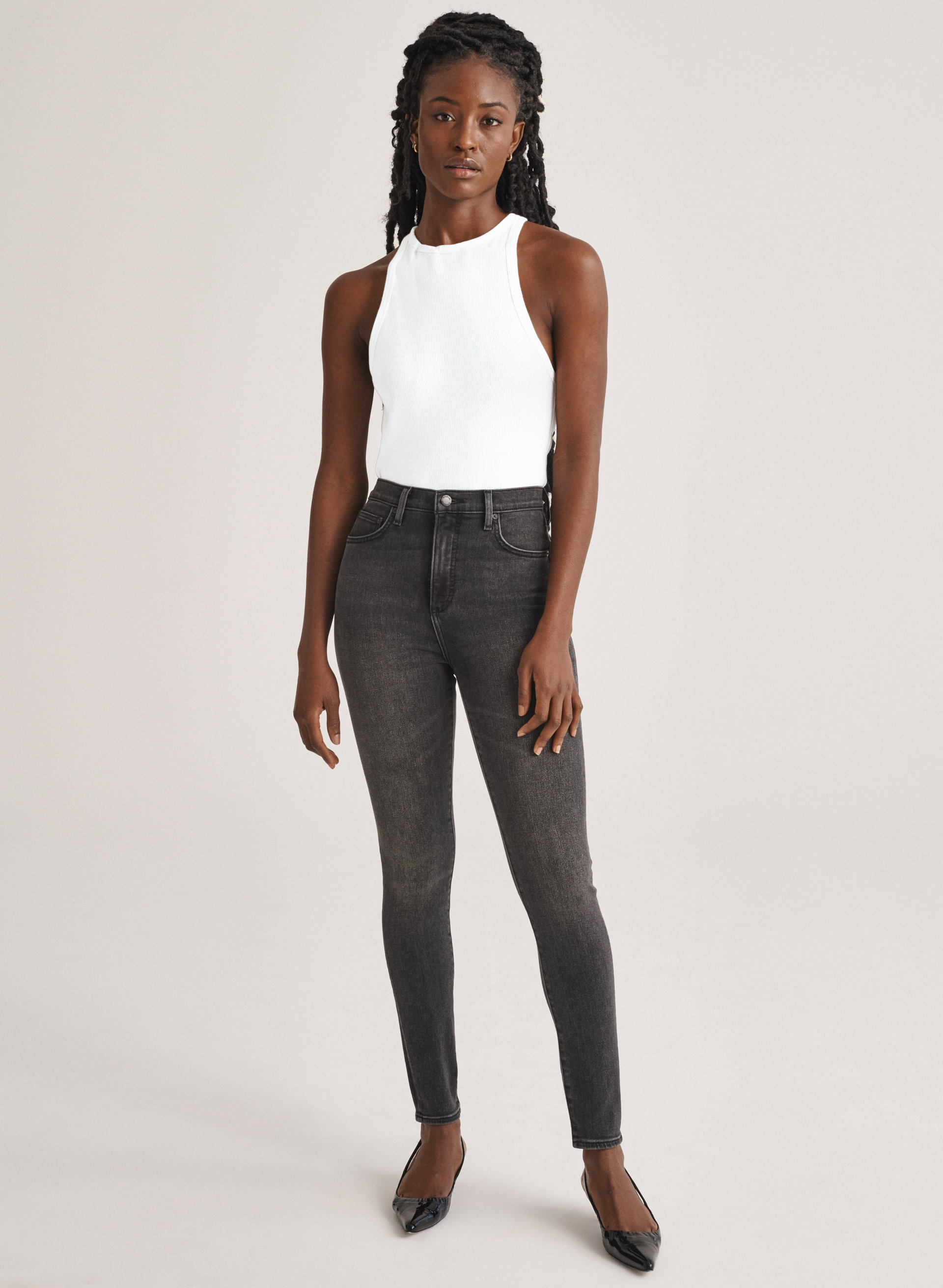 The Lola High Neck Ribbed Tank