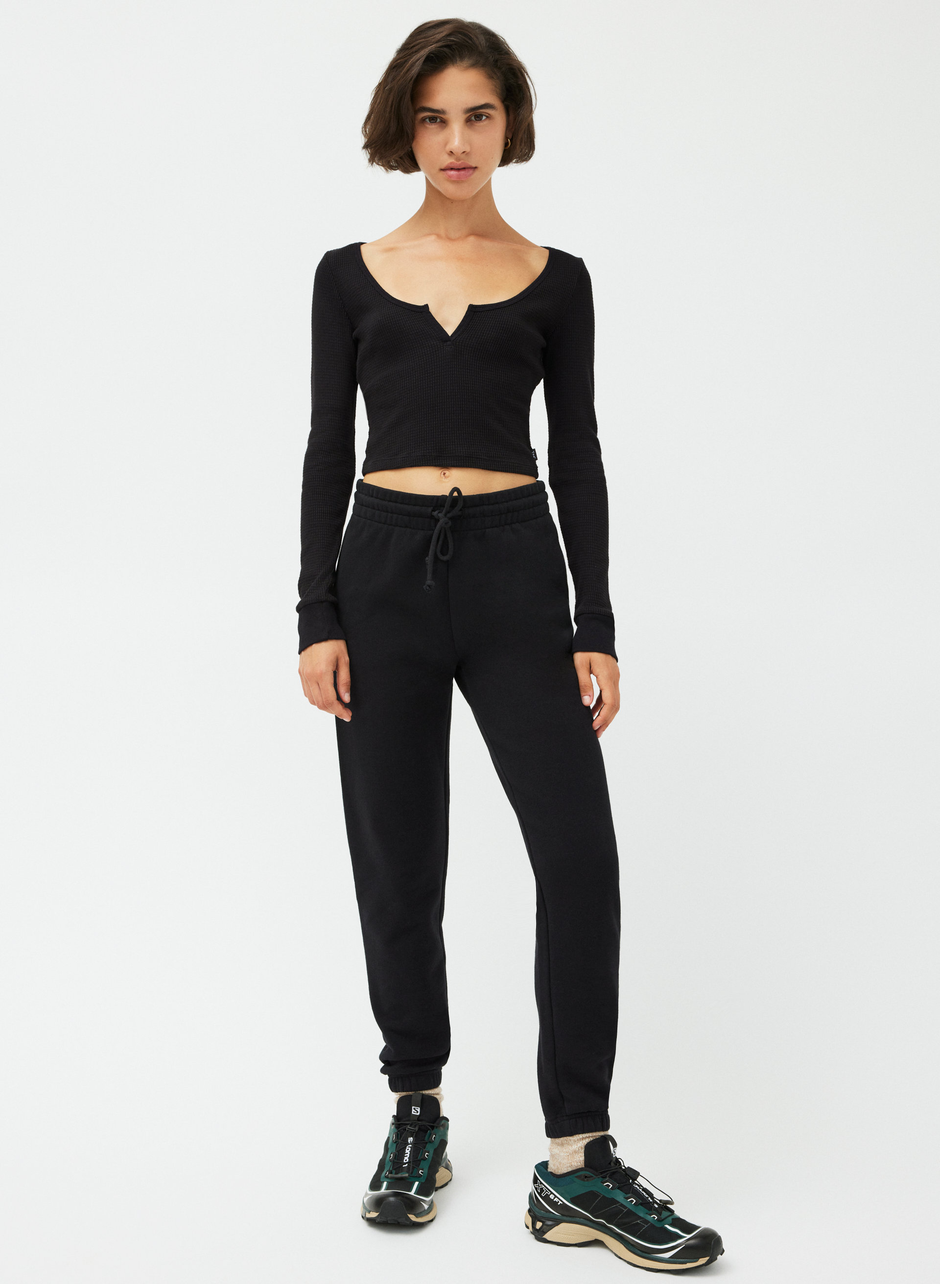 Waffle Scoopneck Longsleeve