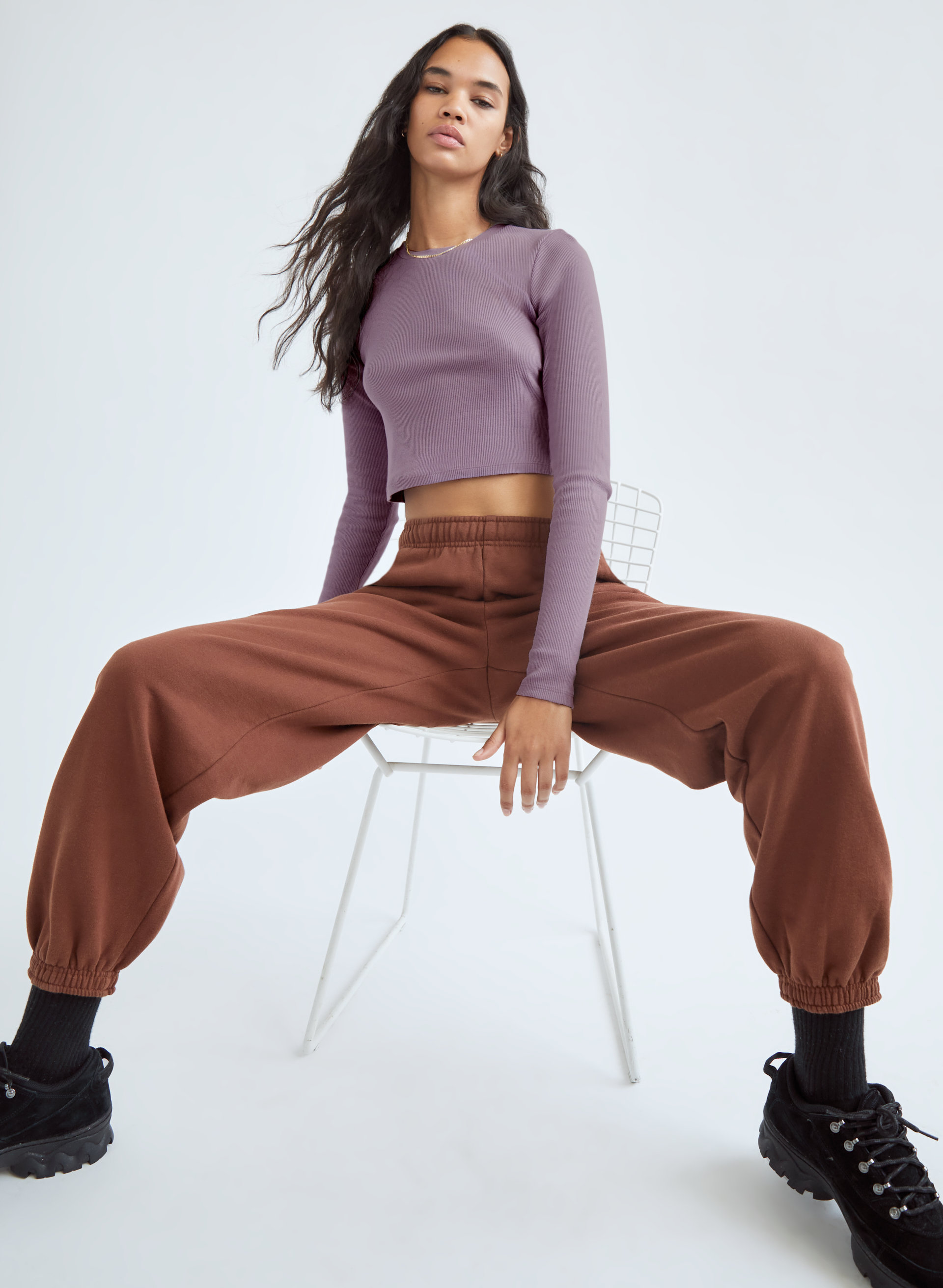 Ribbed Cropped Longsleeve