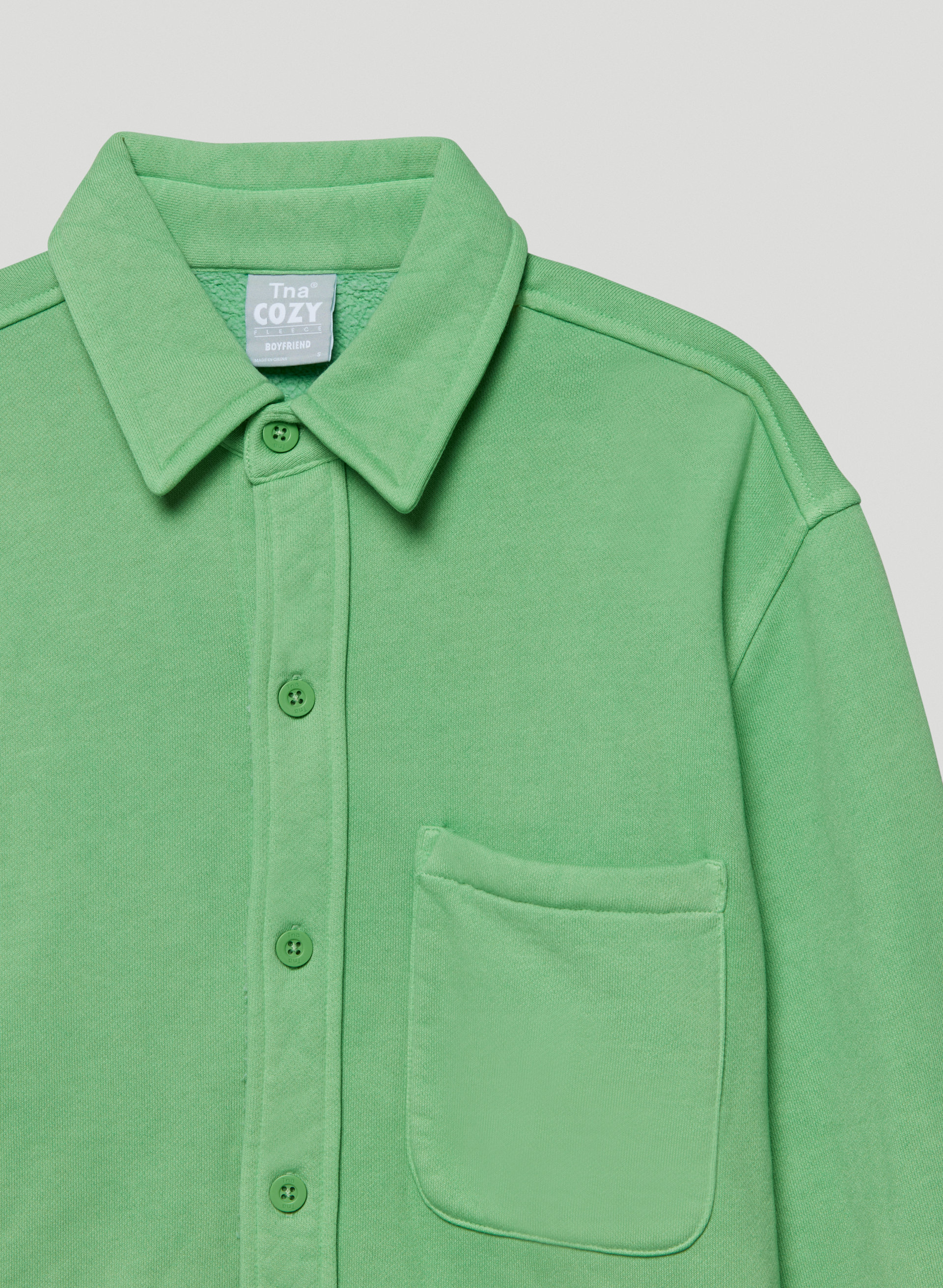 Cozy Fleece Boyfriend Shirt Jacket