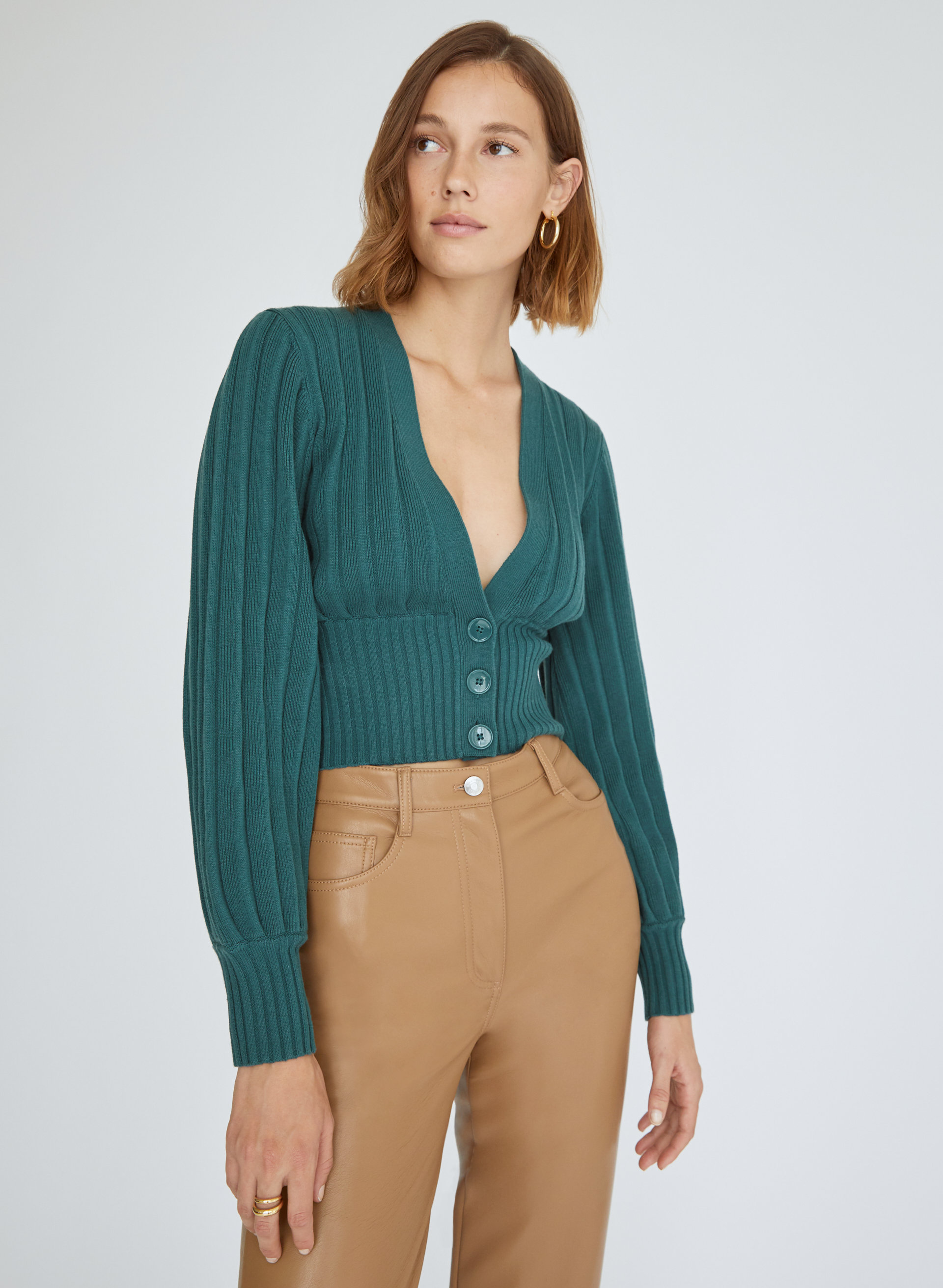 Plunge Front Cardigan