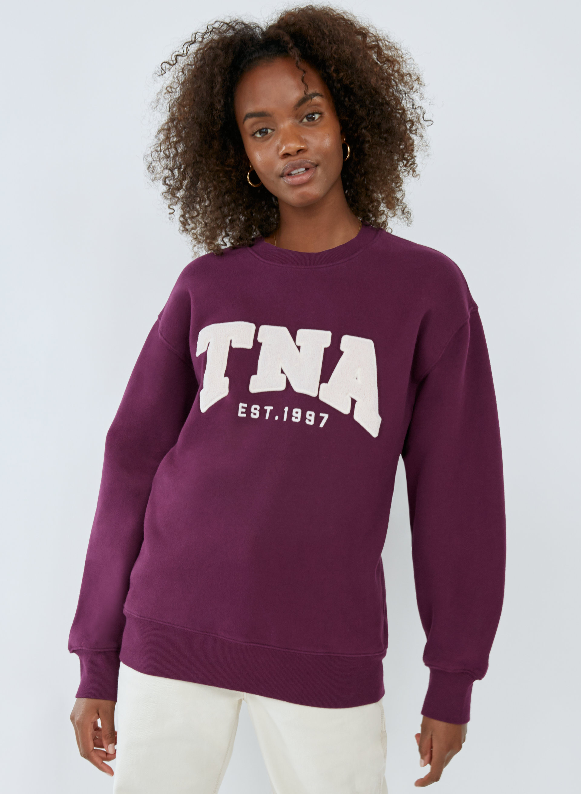 New Cozy Fleece Boyfriend Crew Sweatshirt