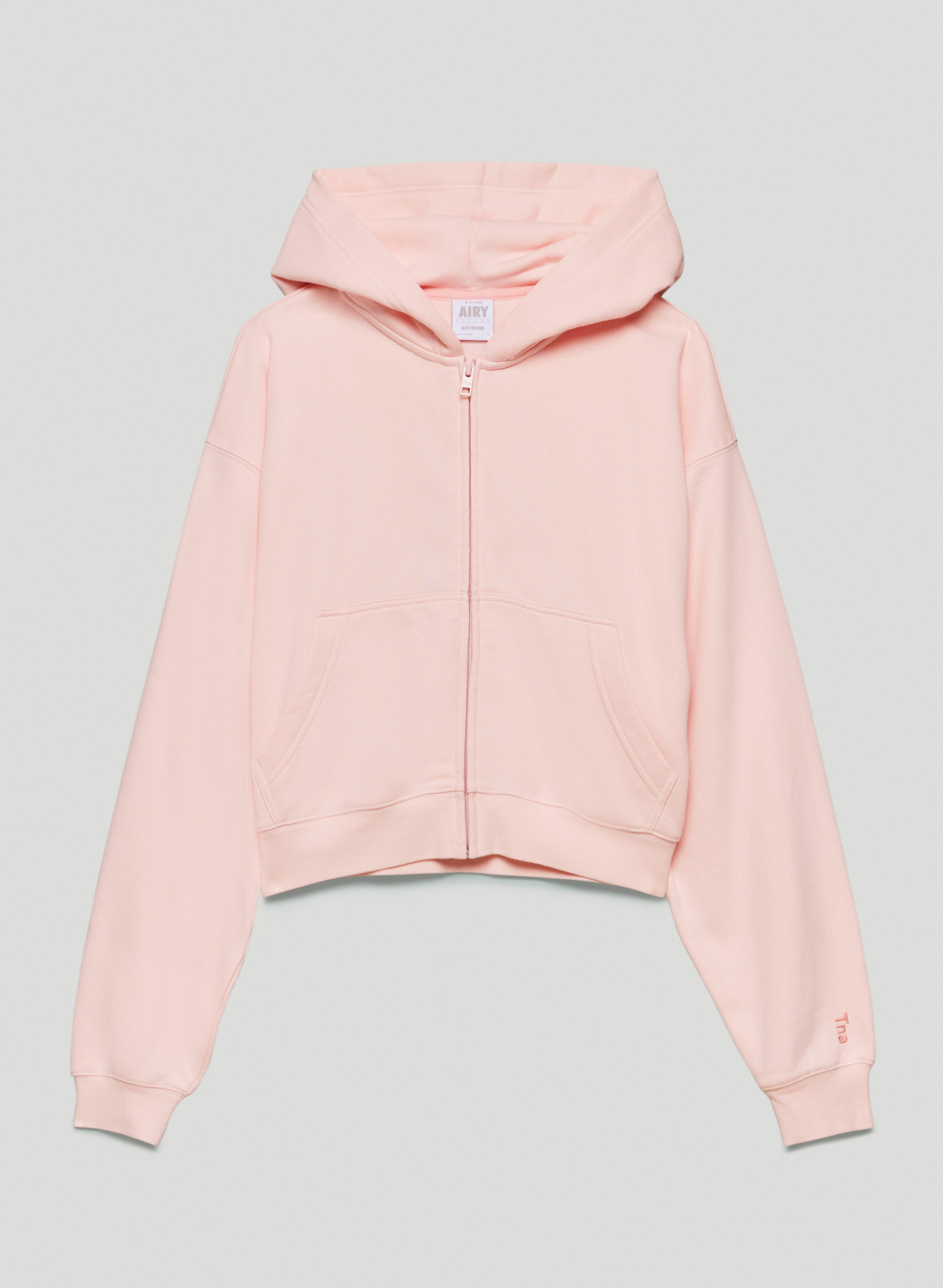 Airy Fleece Boyfriend Boxy Zip-Up Hoodie