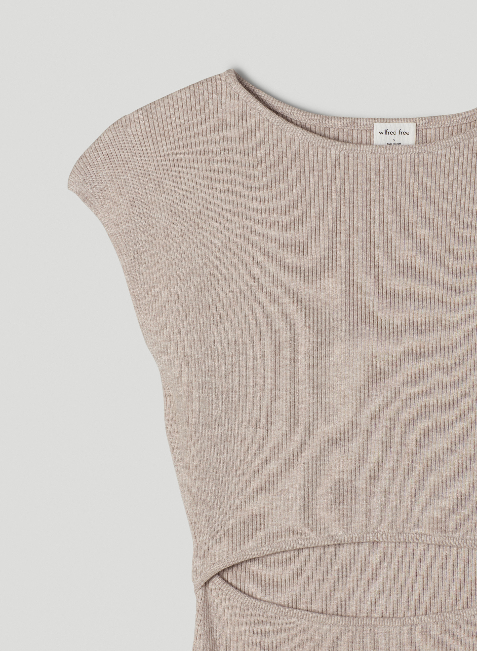 Cut-Out Knit Mini Dress