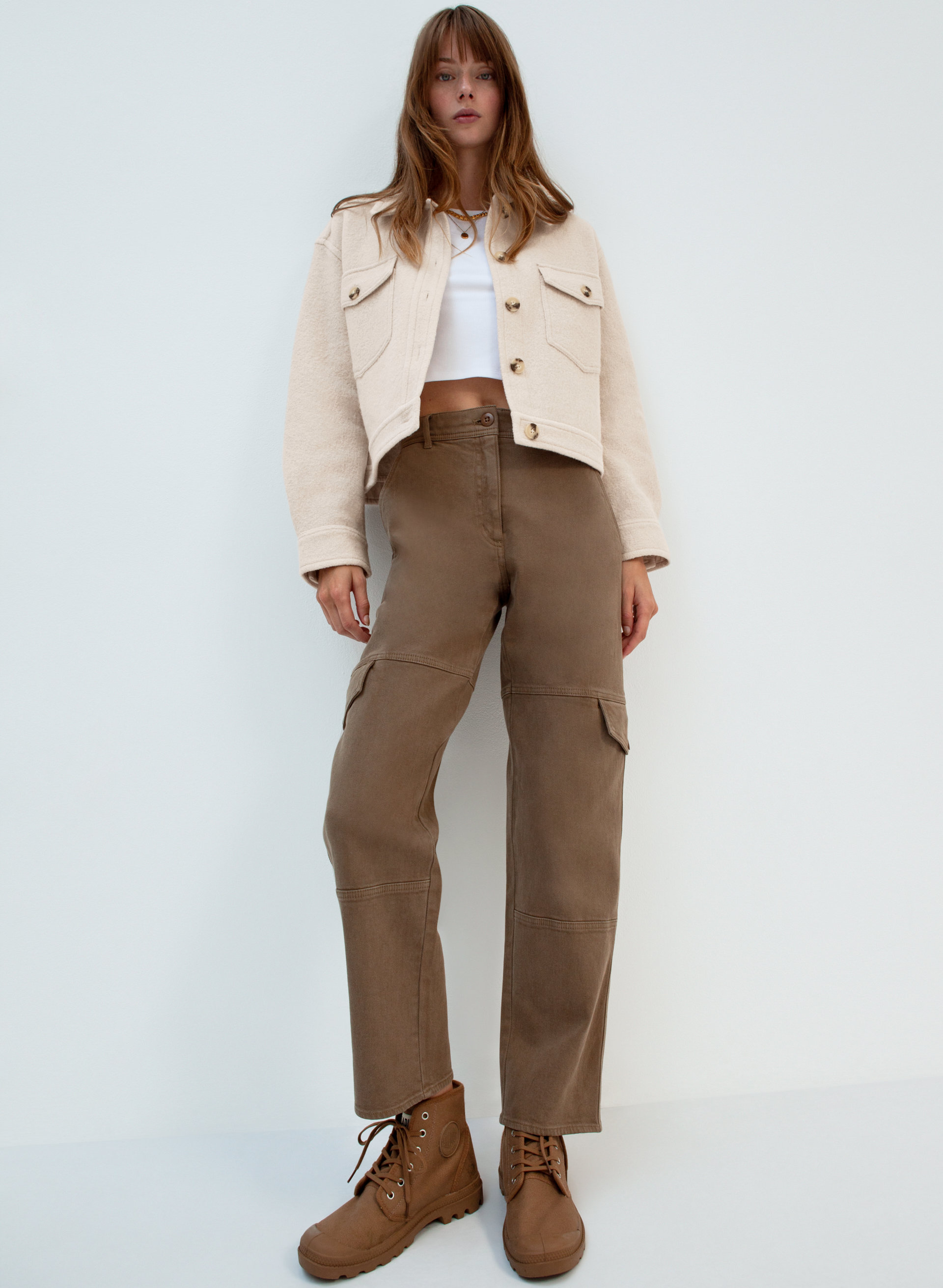 The Ganna Cropped Shirt Jacket