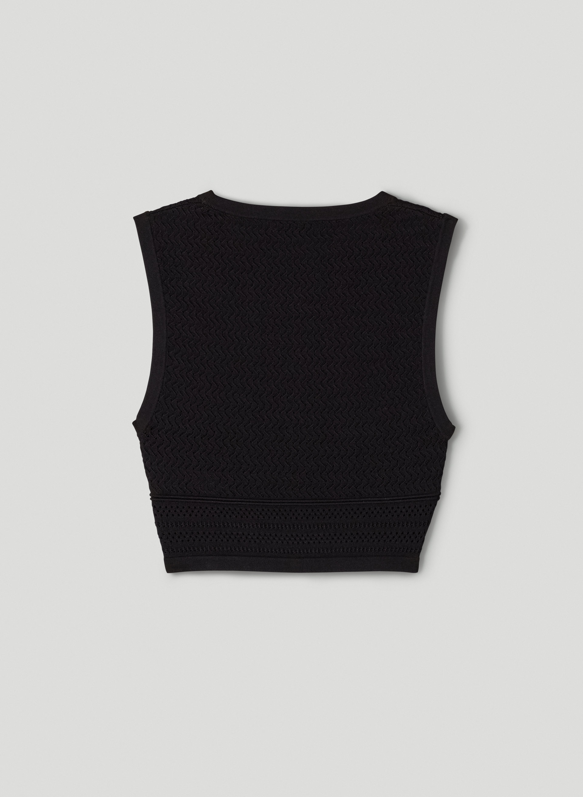 Pointelle Cropped Tank