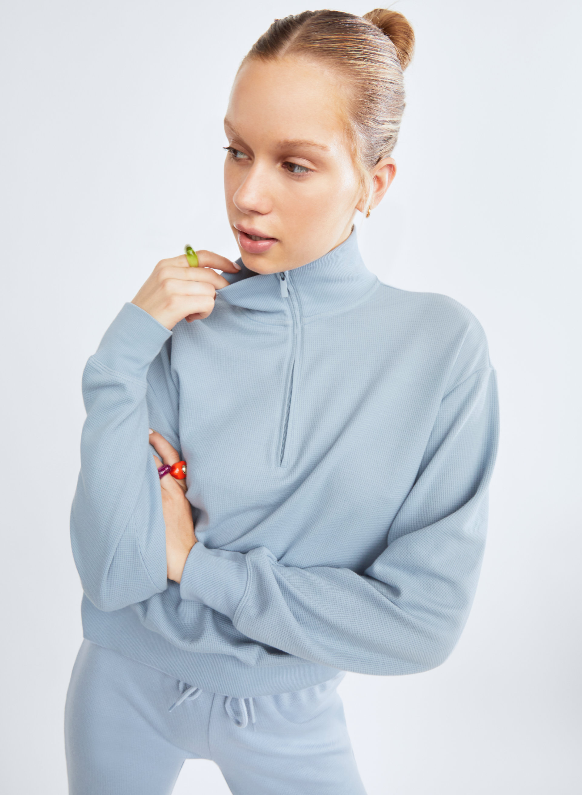 Baby Waffle 1/4 Zip Sweater