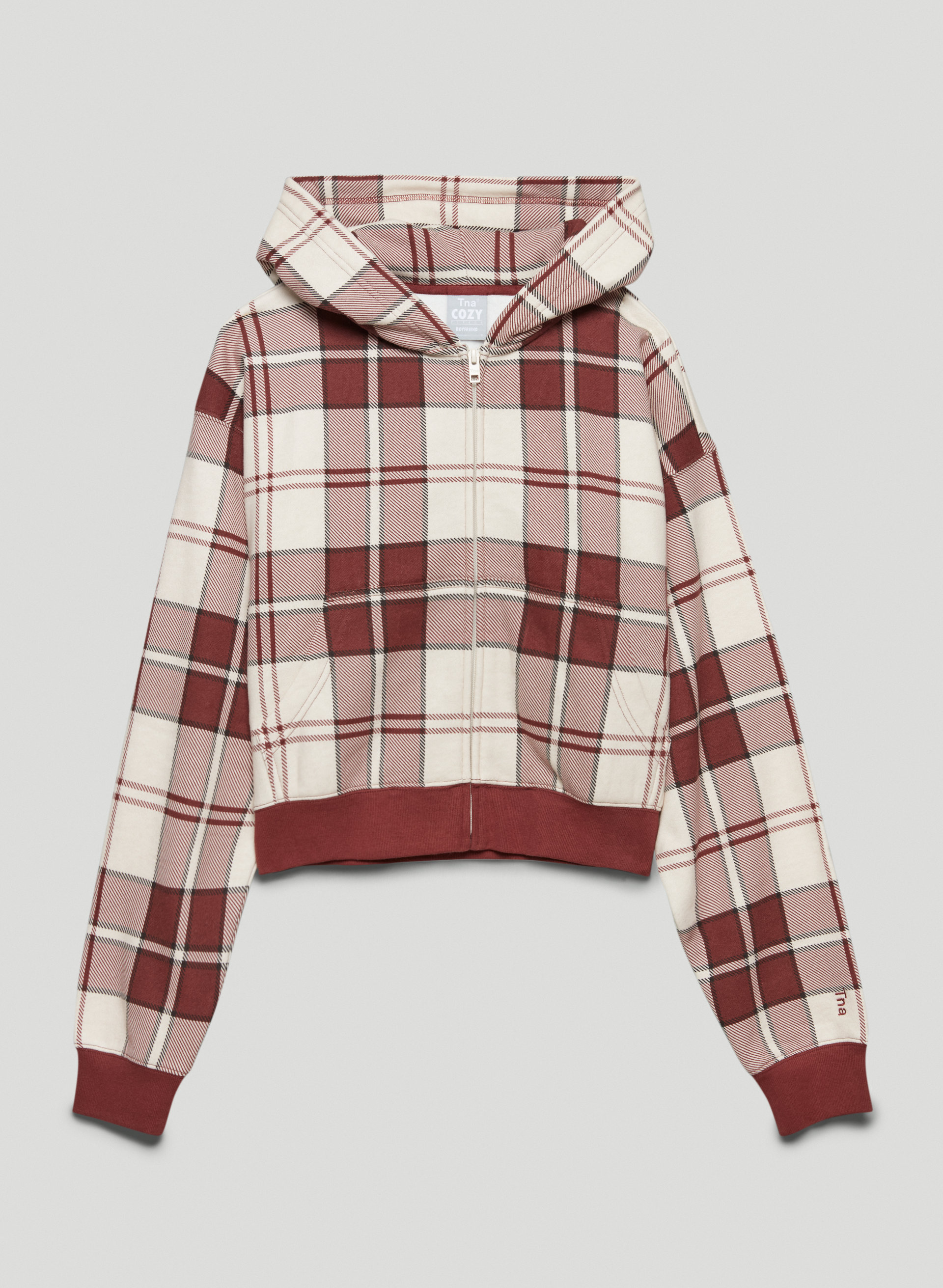 Cozy Fleece Boyfriend Boxy Zip-Up Hoodie