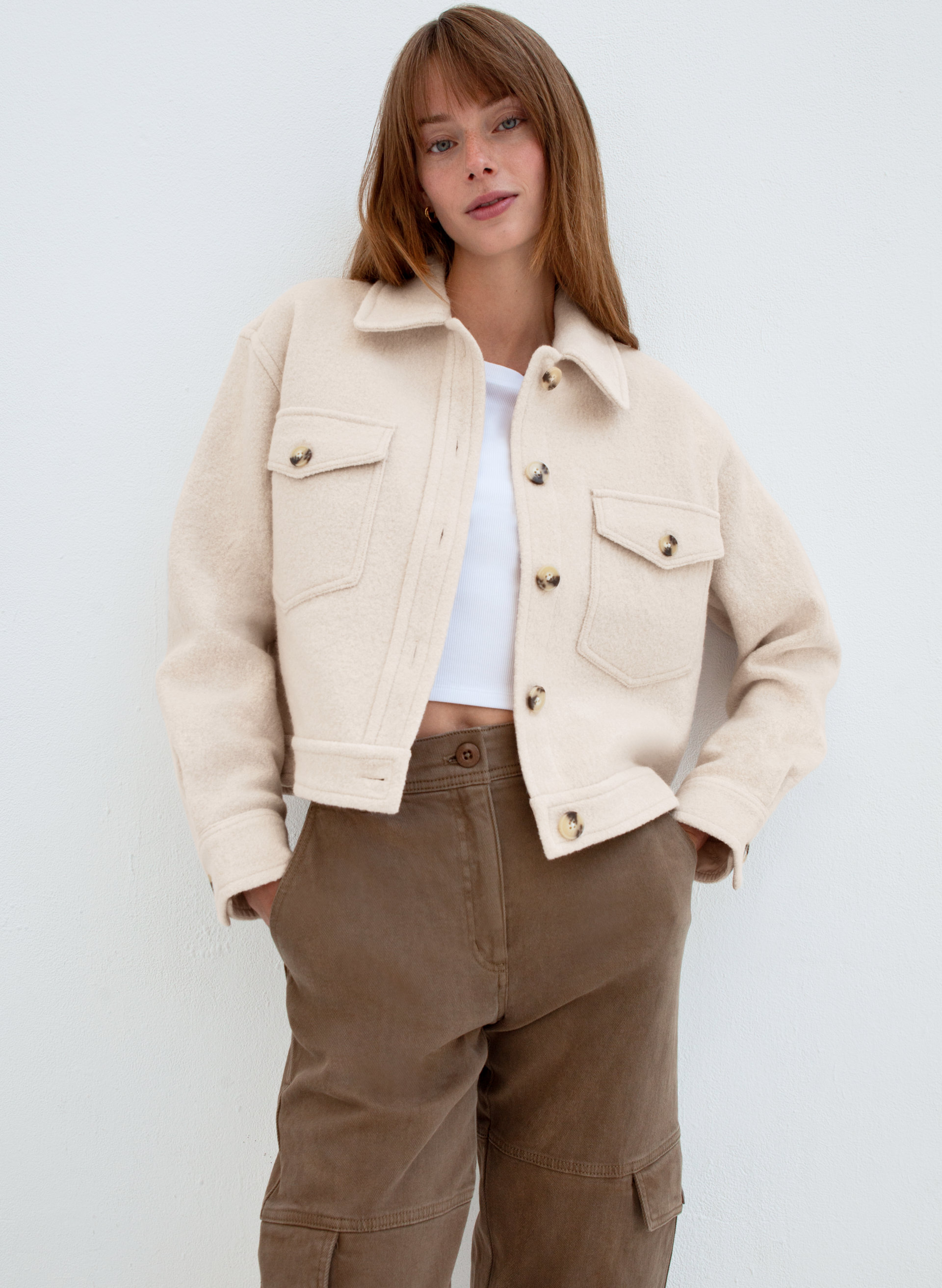 The Ganna Cropped Shirt Jacket