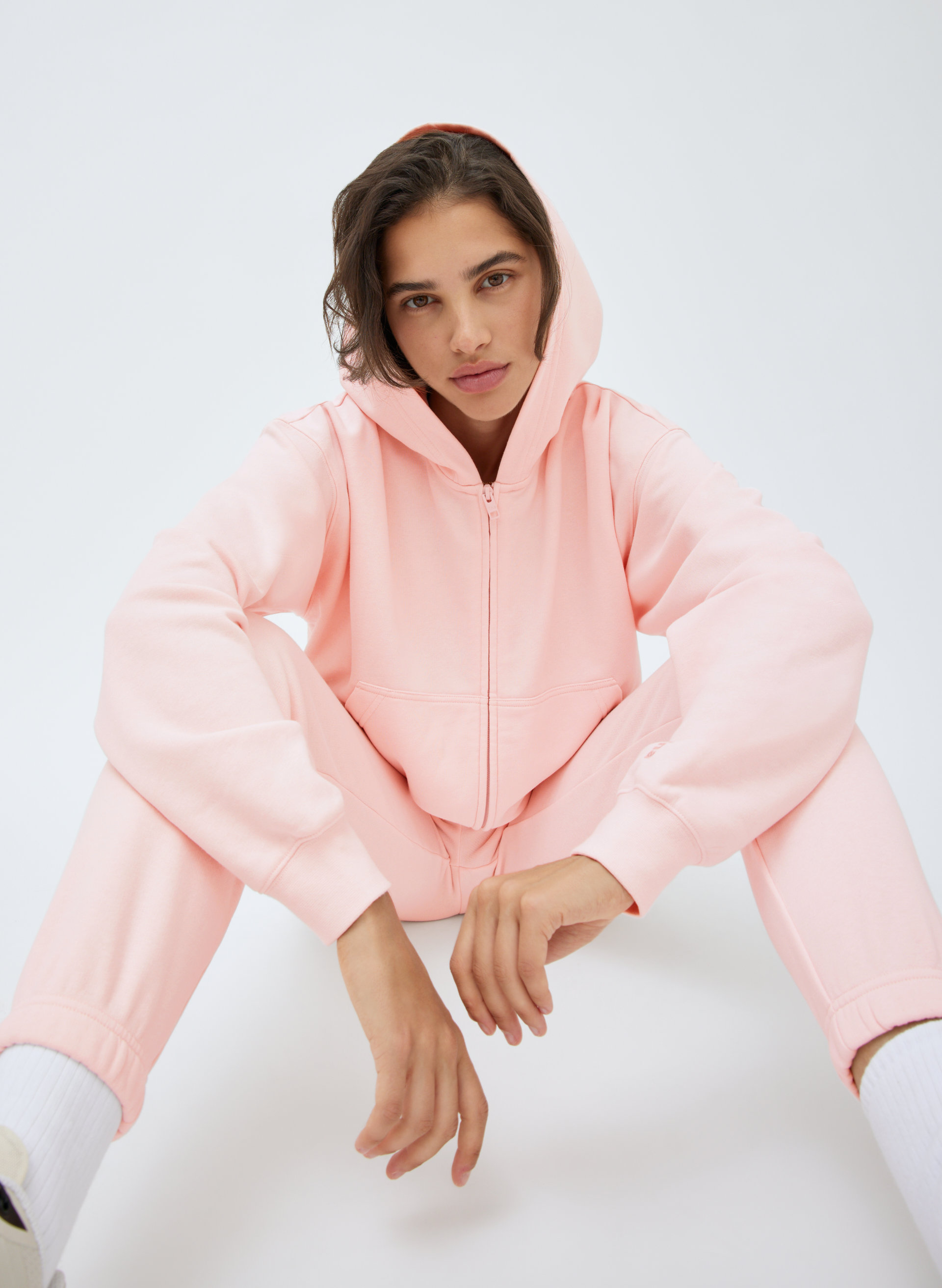 Airy Fleece Boyfriend Boxy Zip-Up Hoodie