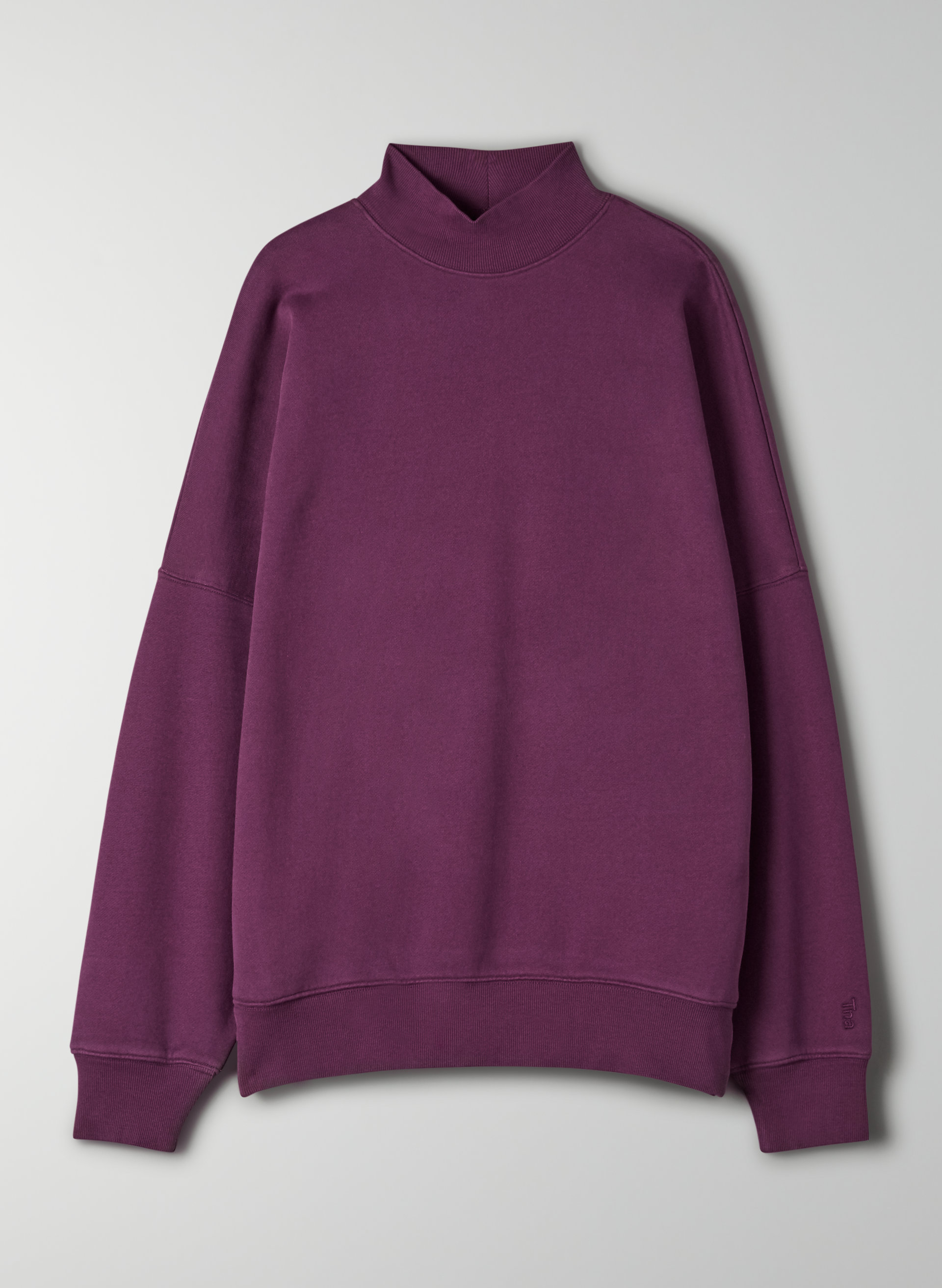 Cozy Fleece Boyfriend Mock Sweatshirt