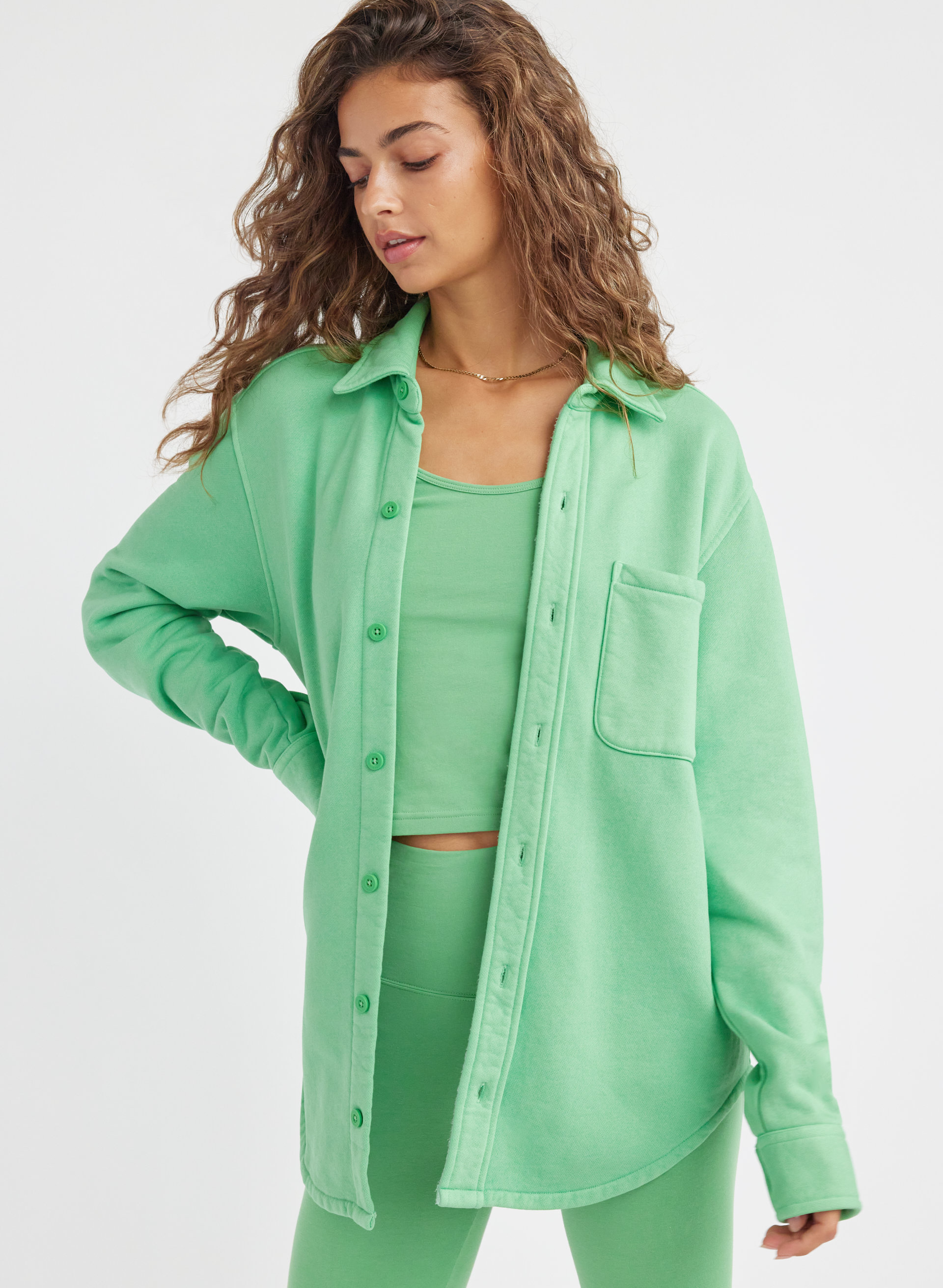 Cozy Fleece Boyfriend Shirt Jacket
