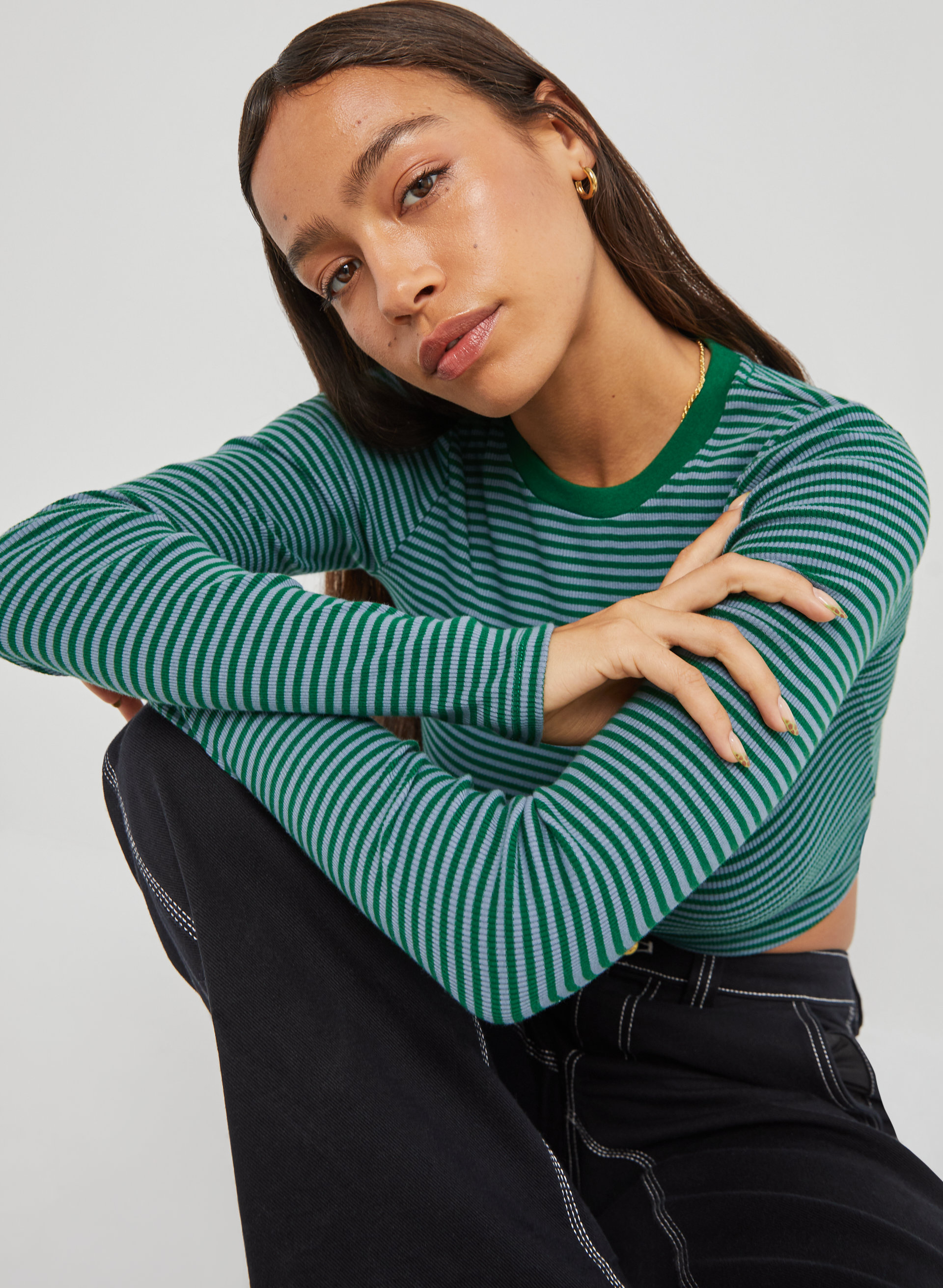 Ribbed Cropped Longsleeve