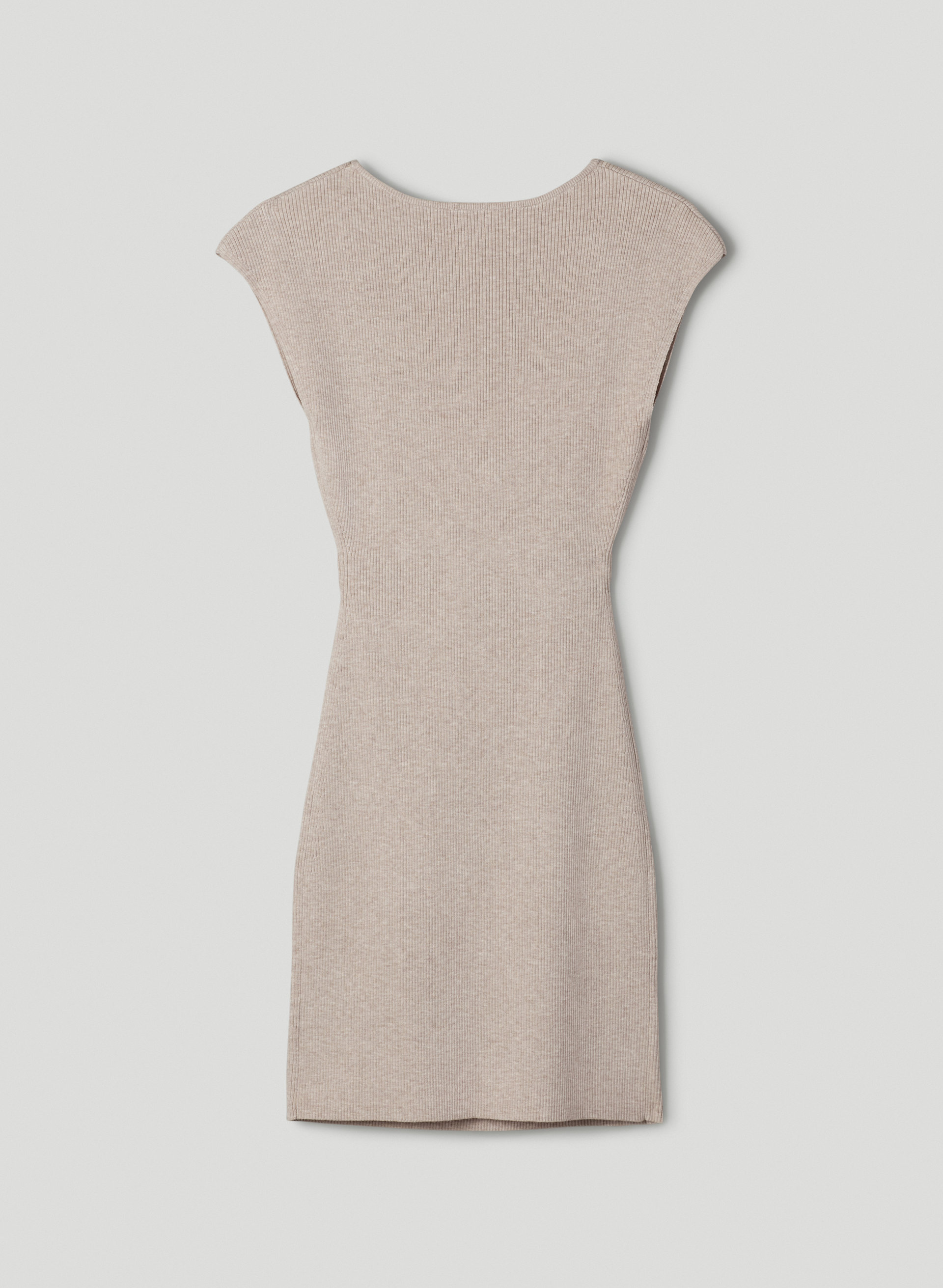 Cut-Out Knit Mini Dress