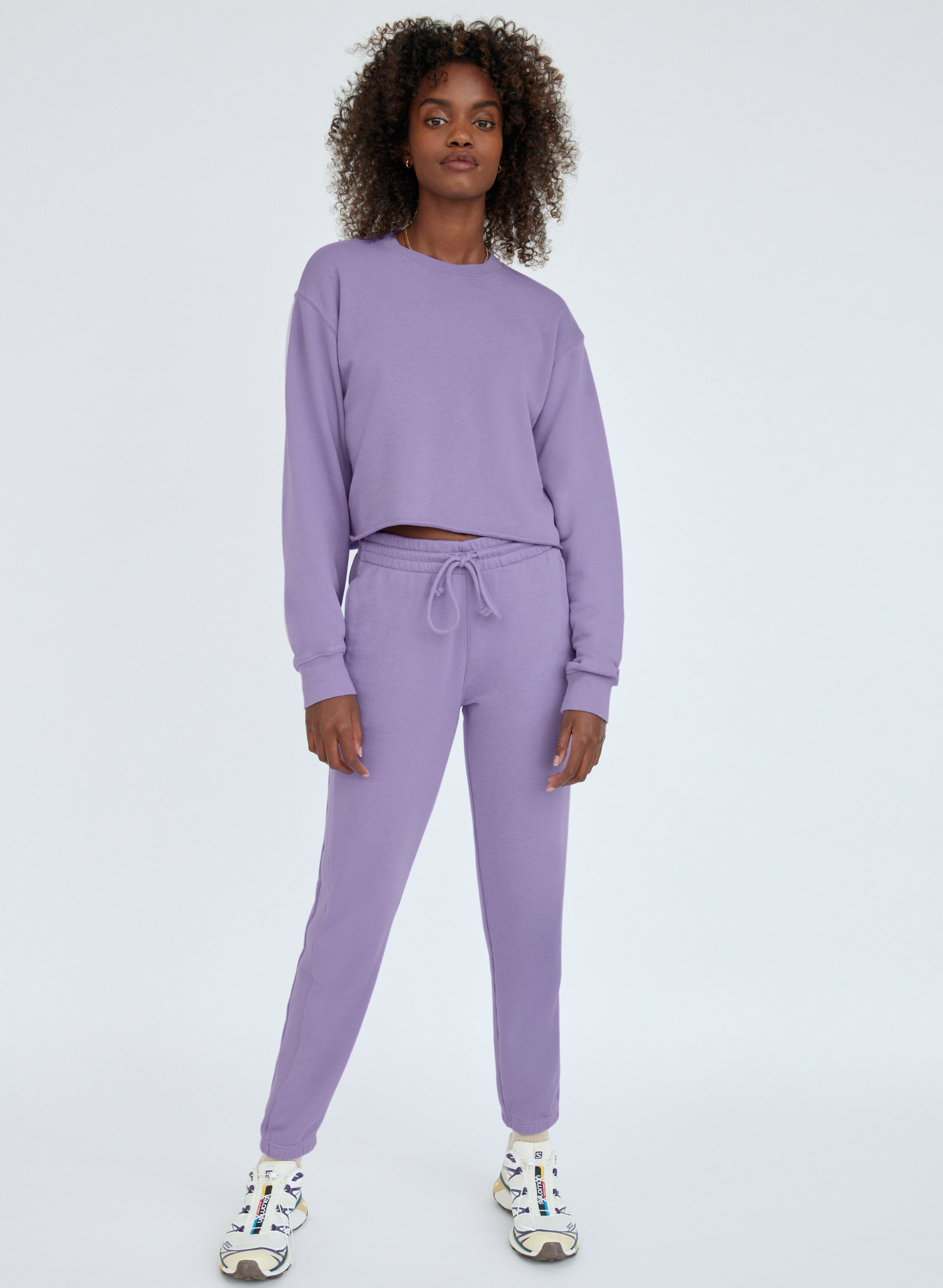 Airy Fleece Boyfriend Cropped Sweatshirt