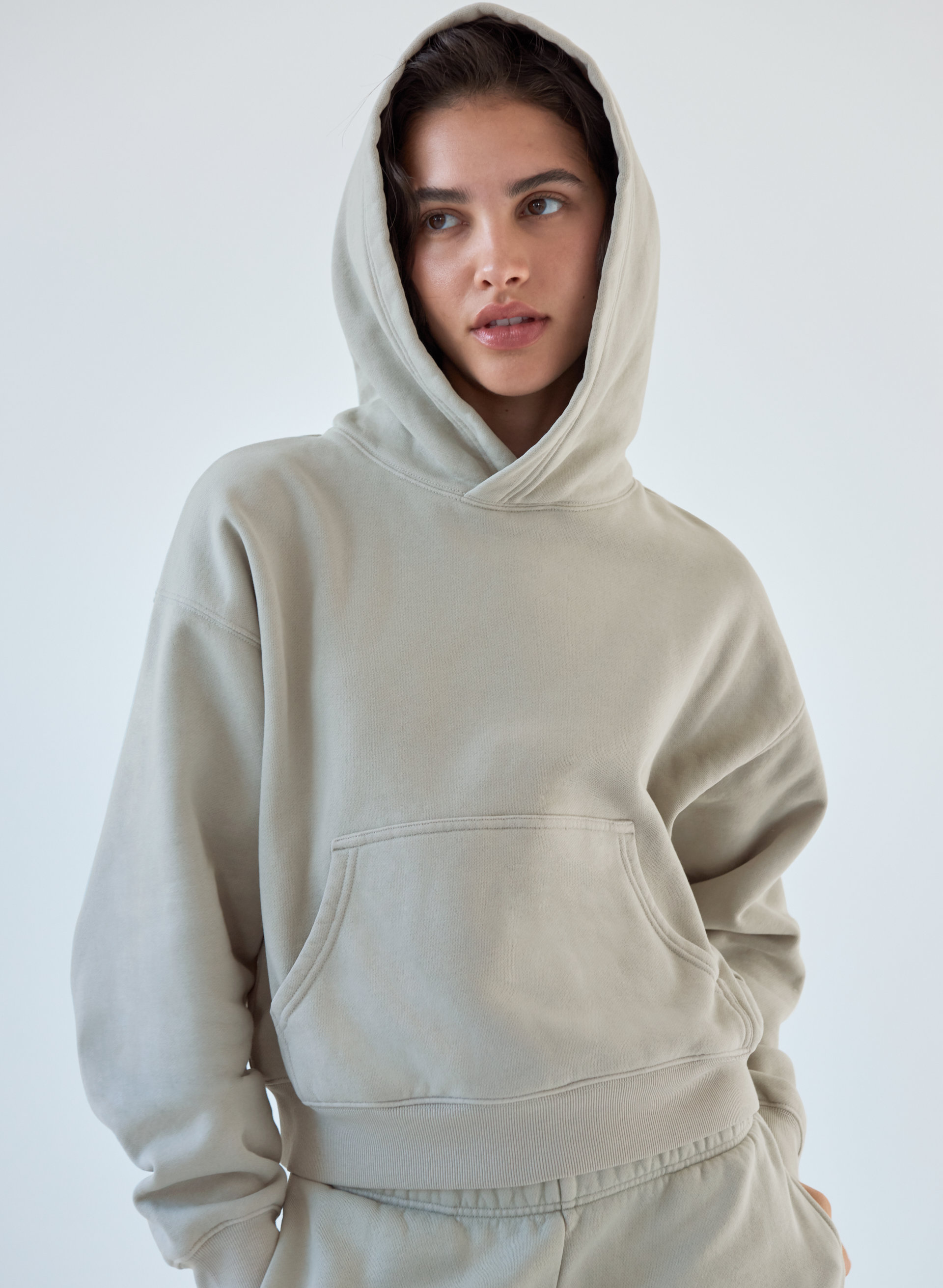 Cozy Fleece Boyfriend Shrunken Hoodie