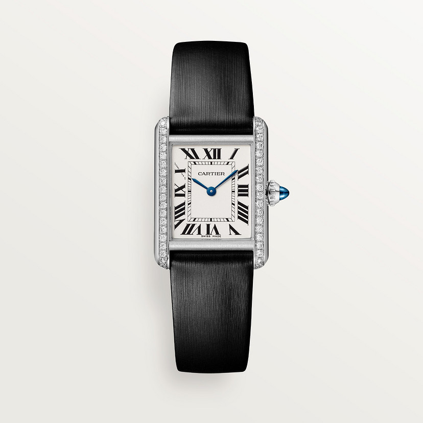 Tank Must watch Small model quartz movement steel diamonds leather CRW4TA0016