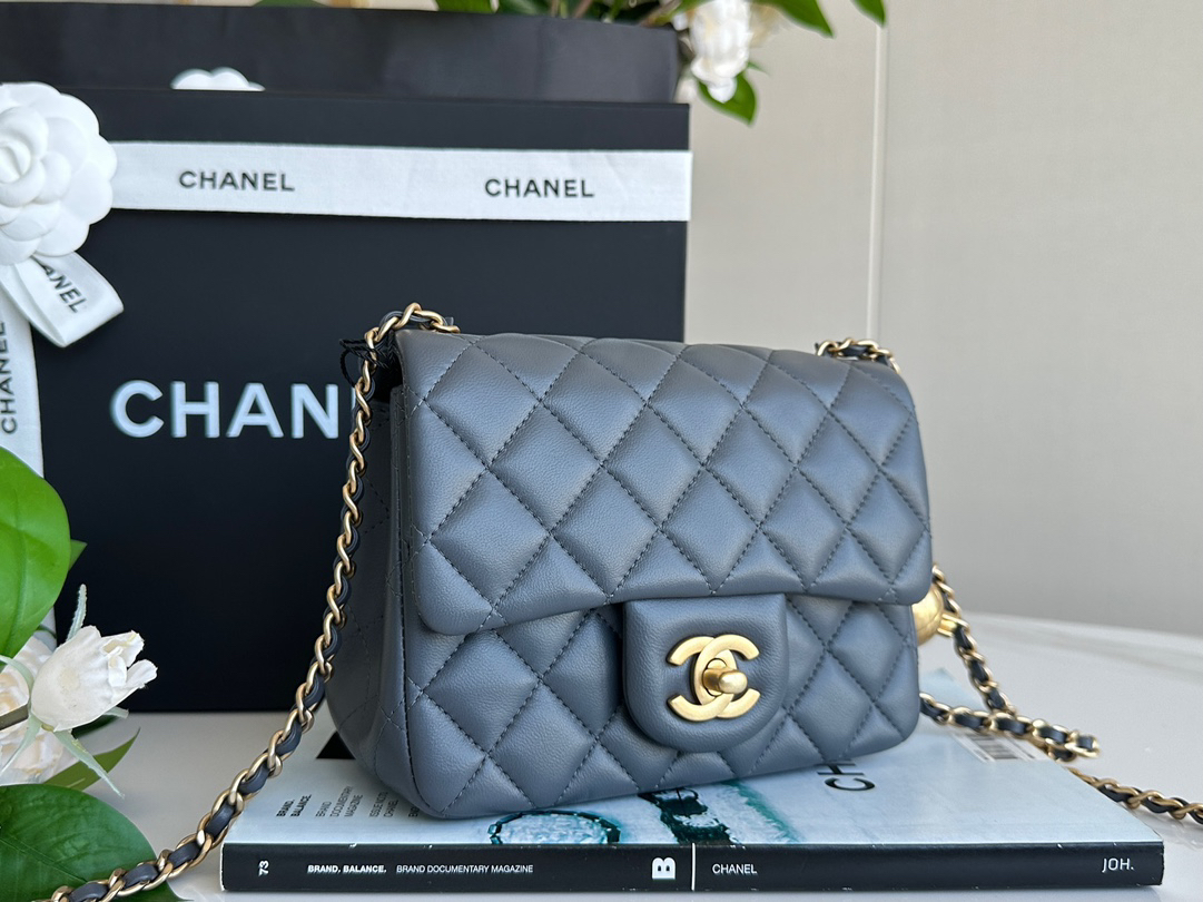 CHANEL 23K Golden Ball Fatty Dark Blue