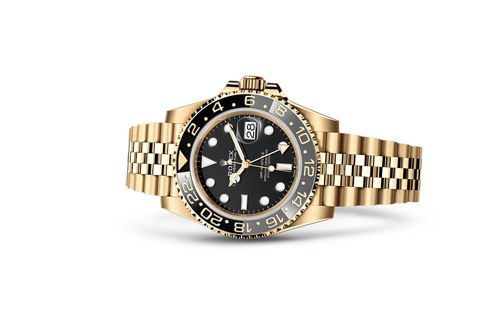 Rolex GMT-Master II Oyster 40 mm yellow gold Black dial M126718GRNR-0001