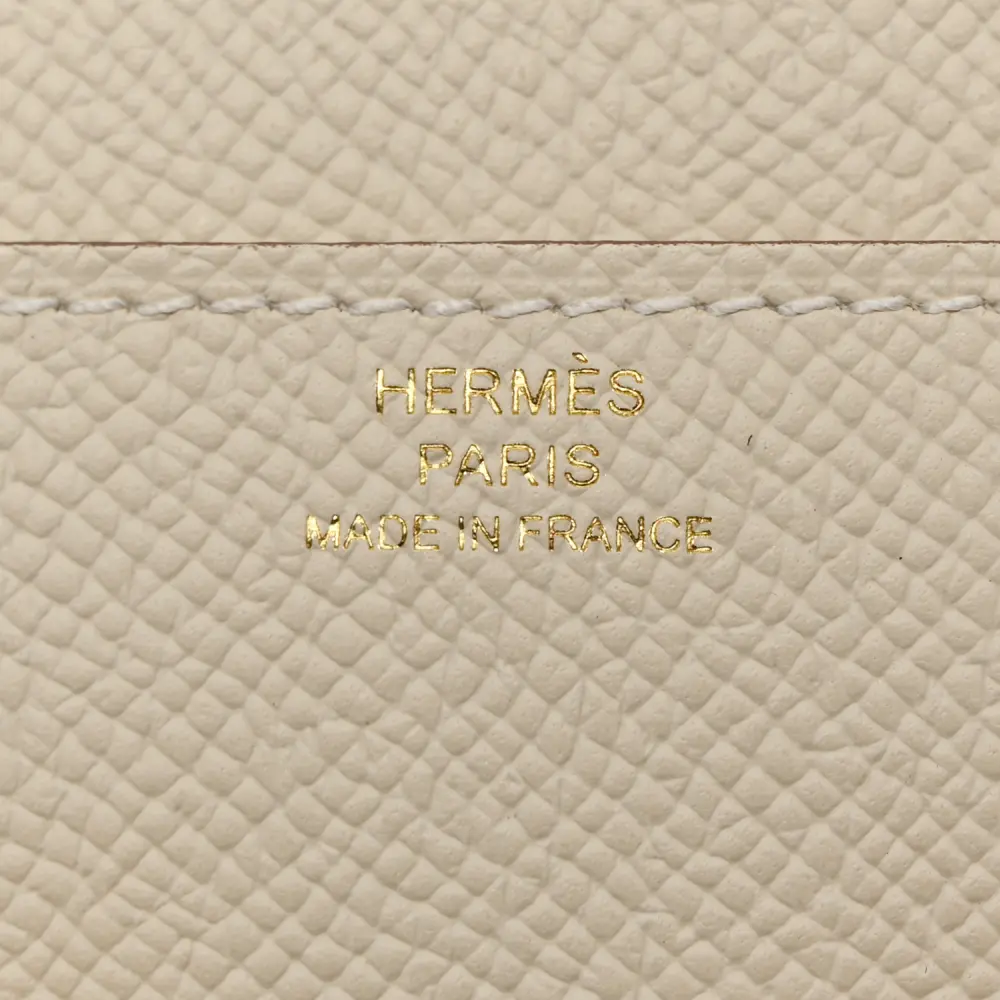 Hermès Constance Wallet To Go Béton Evercolor Leather Gold Hardware