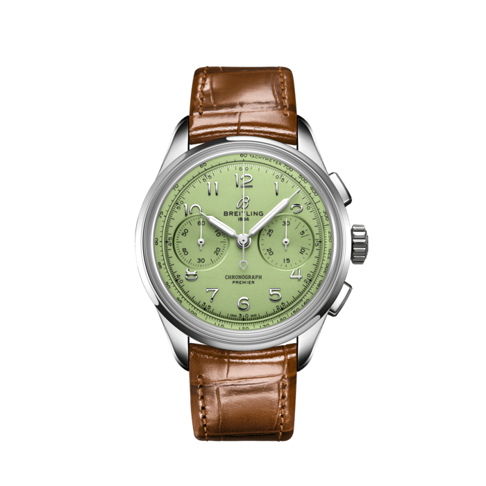Breitling Premier B09 Chronograph 40 Stainless steel Pistachio green AB0930D31L1P1
