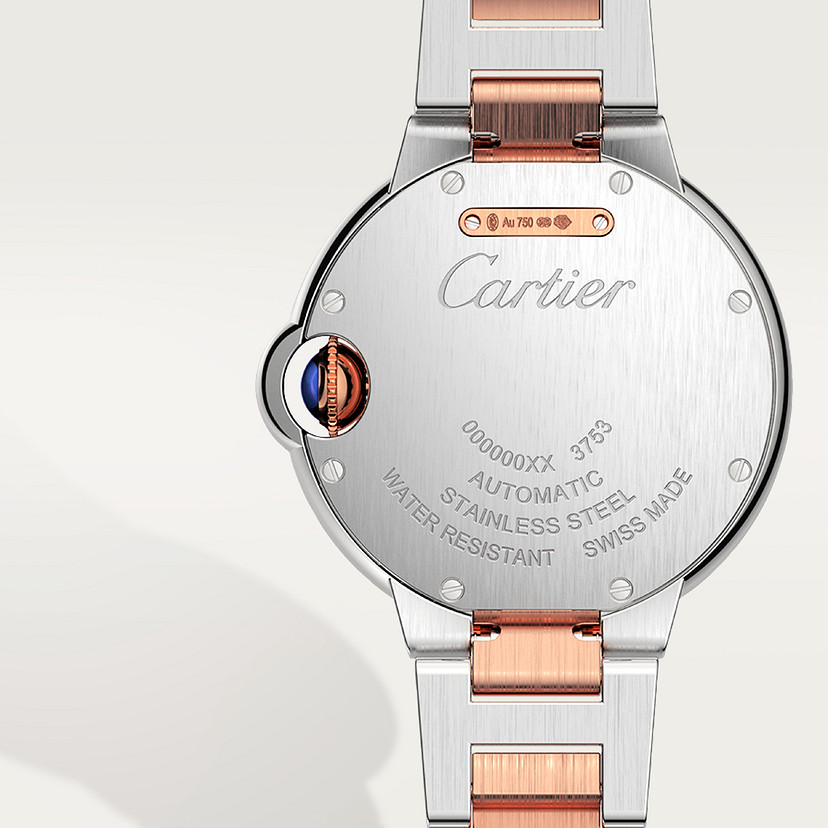 Ballon Bleu de Cartier watch 33 mm rose gold steel diamonds CRW3BB0021