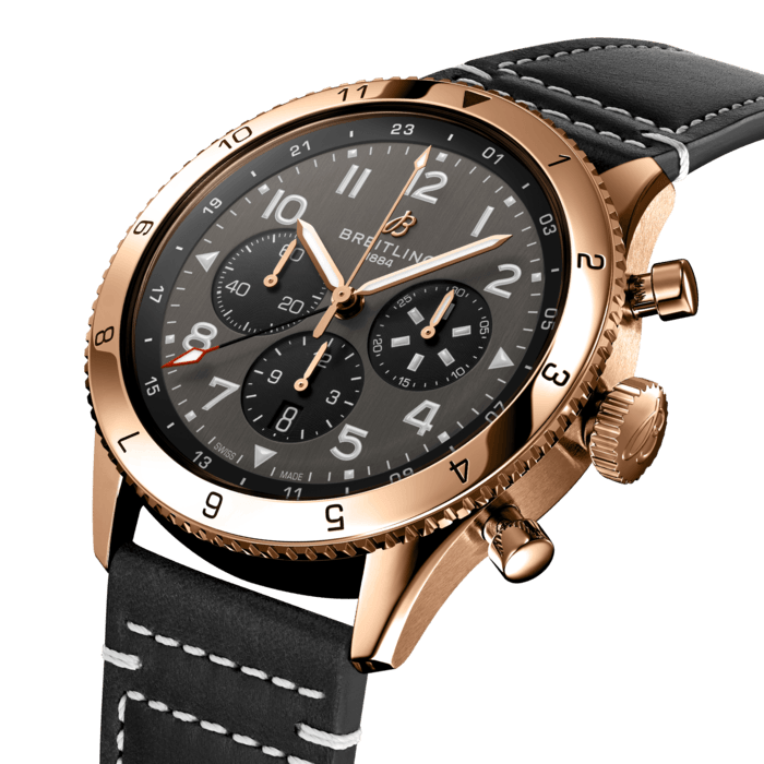 Breitling Super AVI B04 Chronograph GMT 46 P-51 Mustang 18k red gold Anthracite RB04451A1B1X1