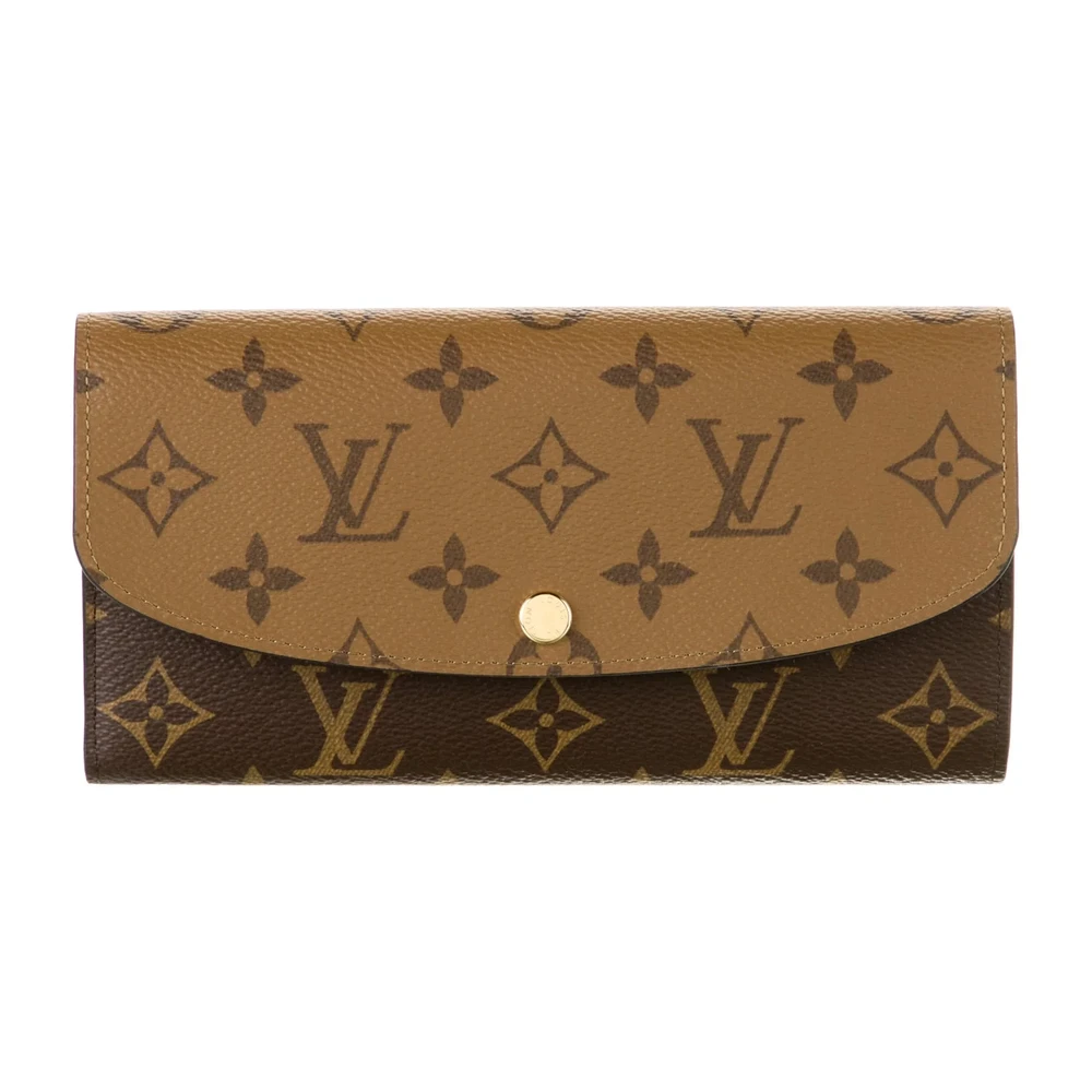 Louis Vuitton Medium Emilie Wallet Monogram Coated Canvas Gold Hardware