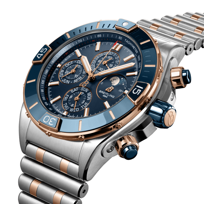 Breitling Super Chronomat 44 Four-Year Calendar Stainless steel 18k red gold Blue U19320161C1U1