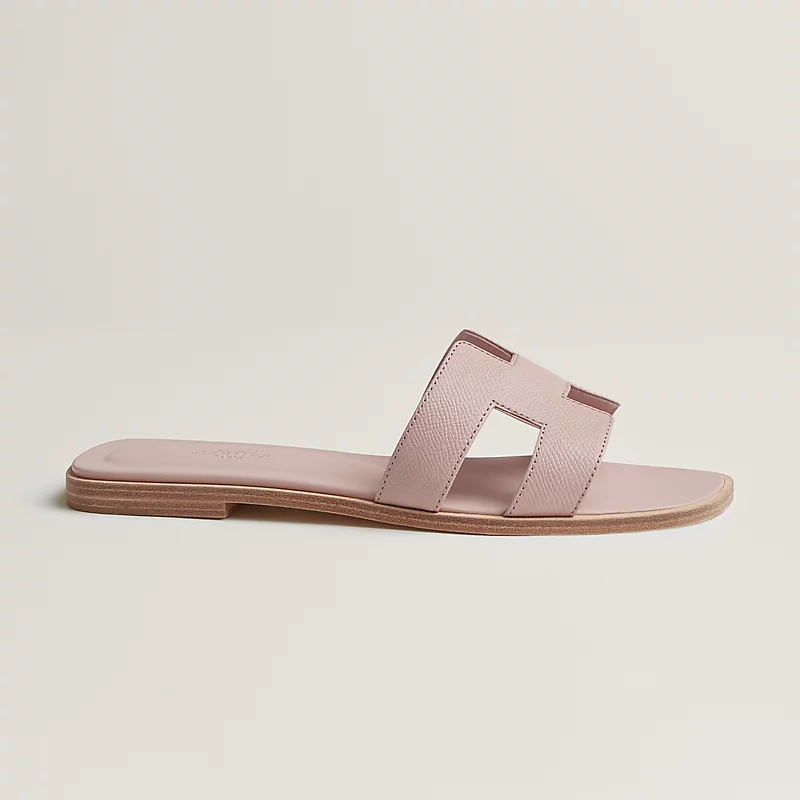HERMES Oran Light Pink Slippers