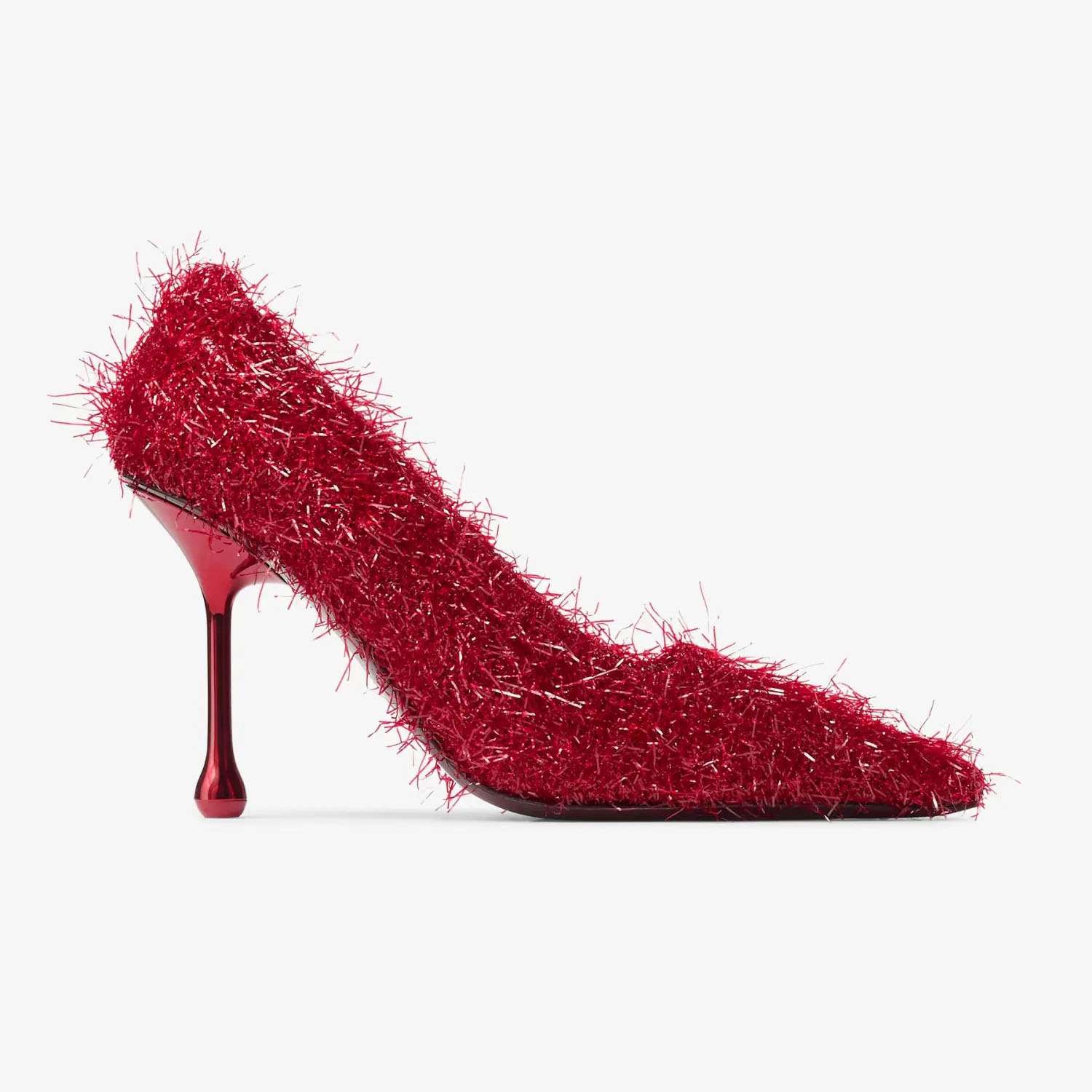 JIMMY CHOO Ruby red wire heels, pointy stiletto heels (9.5cm)
