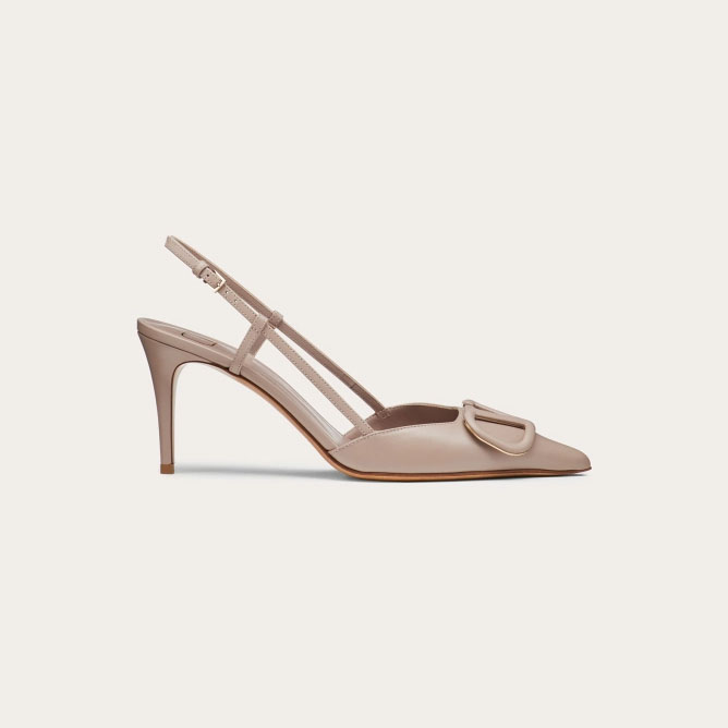 VALENTINO Calf leather strappy heels (8cm high heel)