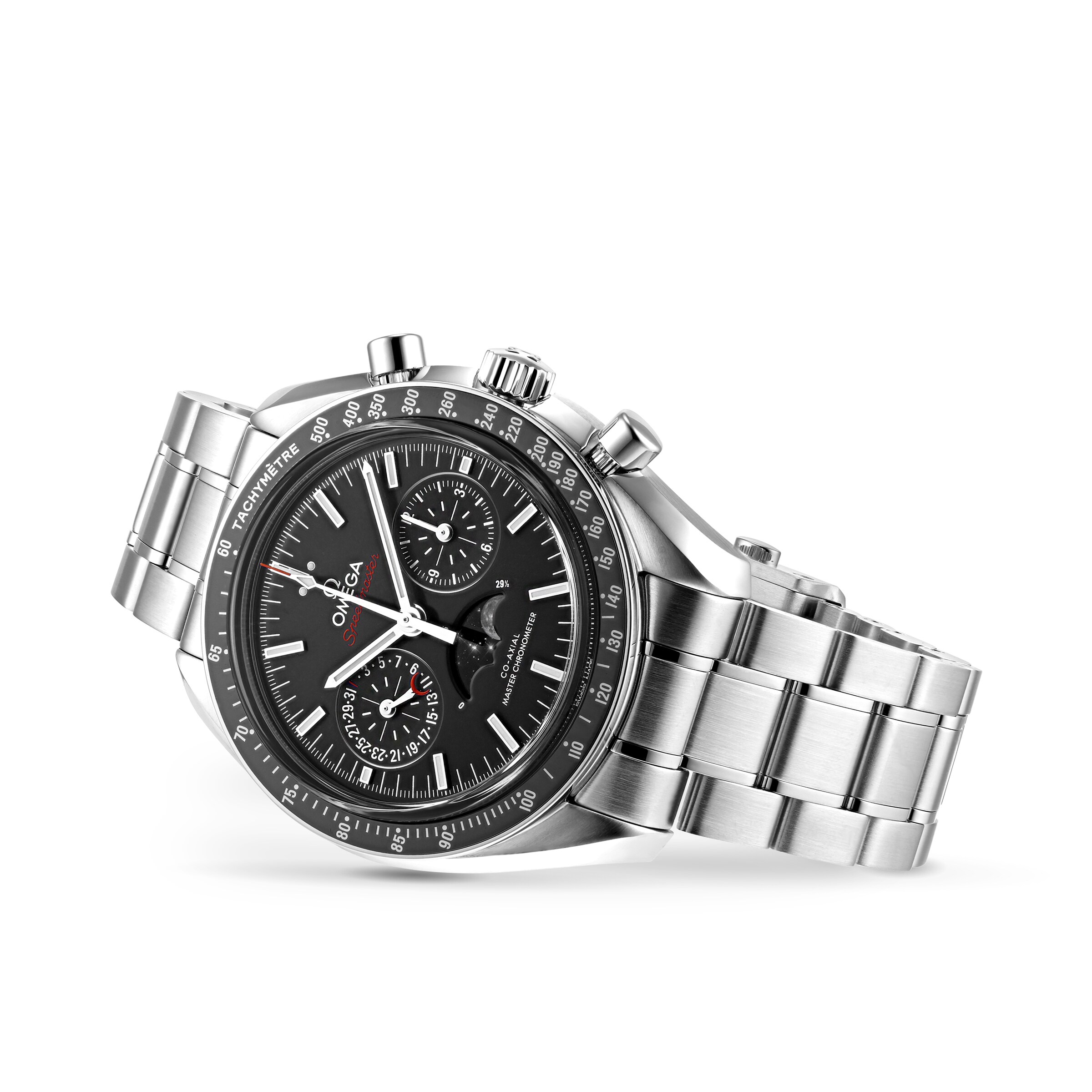 Omega Speedmaster Mens 44.25mm Co Axial Automatic Moonphase Watch O30430445201001