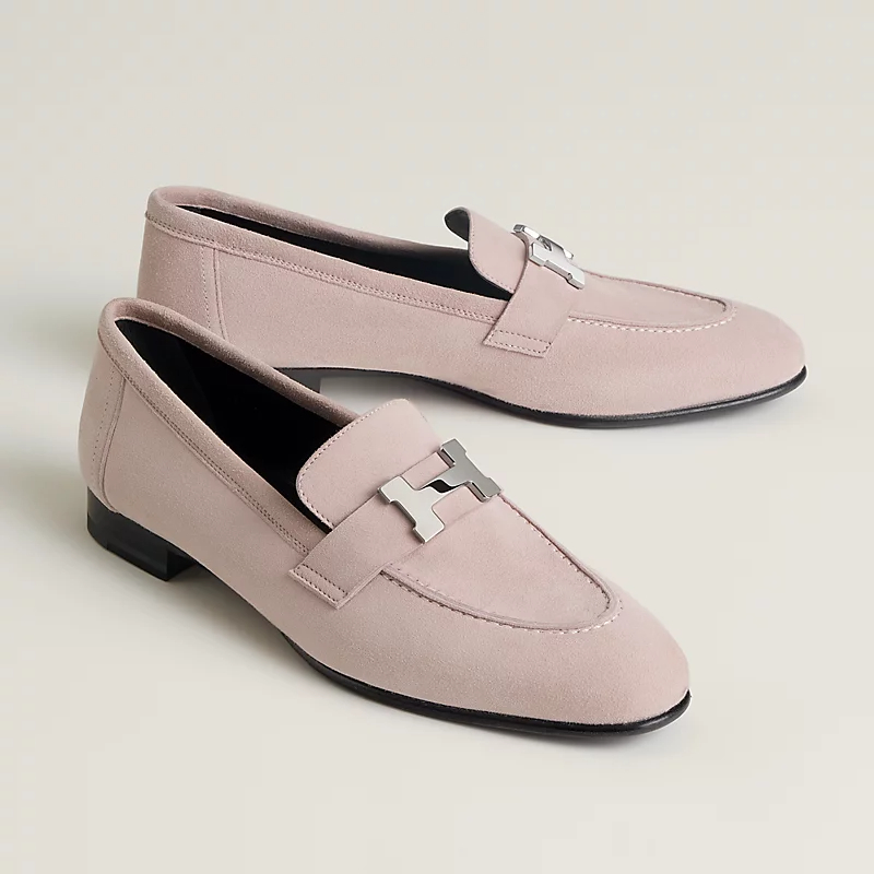 HERMES Paris Pink Loafers