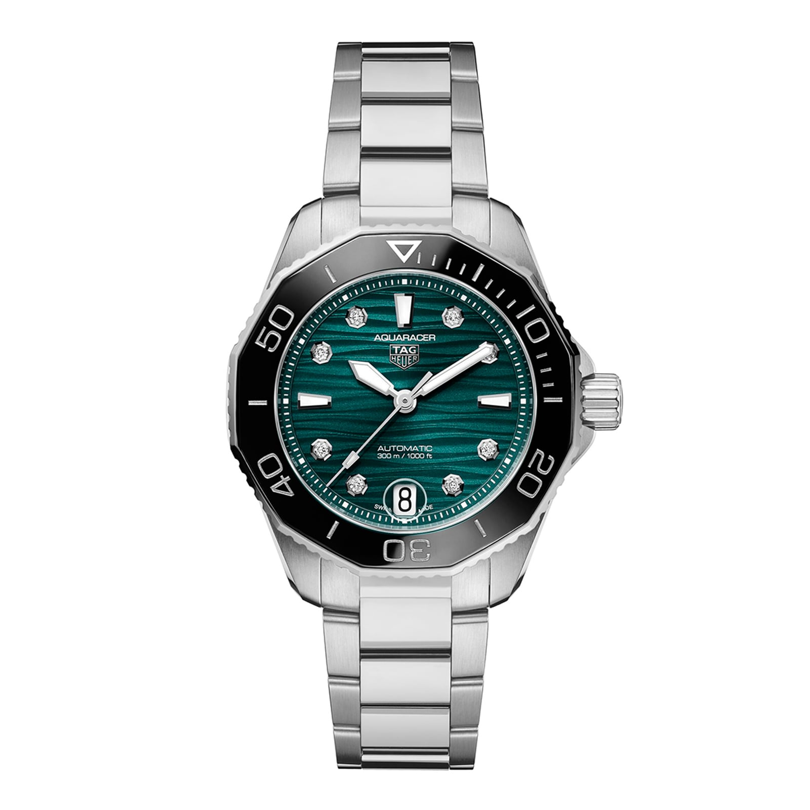 TAG Heuer Aquaracer Professional 300 UK Edition 36mm Ladies Watch Green WBP231G.BA0618