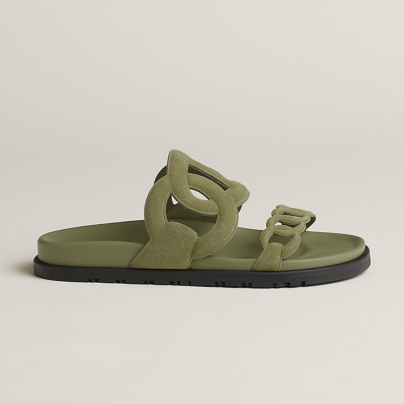 HERMES Extra Green Slippers