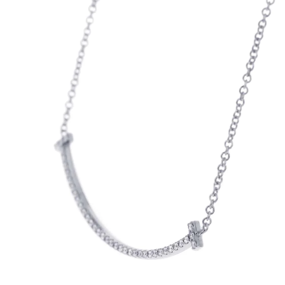 TIFFANY&Co. T Smile Pendant Necklace