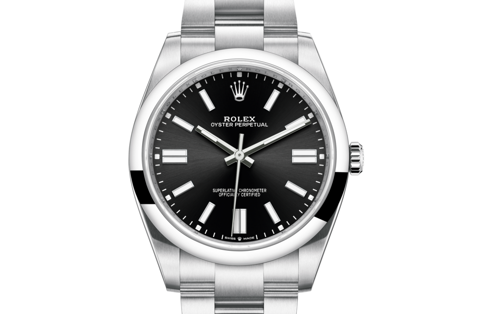 Rolex Oyster Perpetual 41 Oyster 41 mm Oystersteel Bright black dial M124300-0002