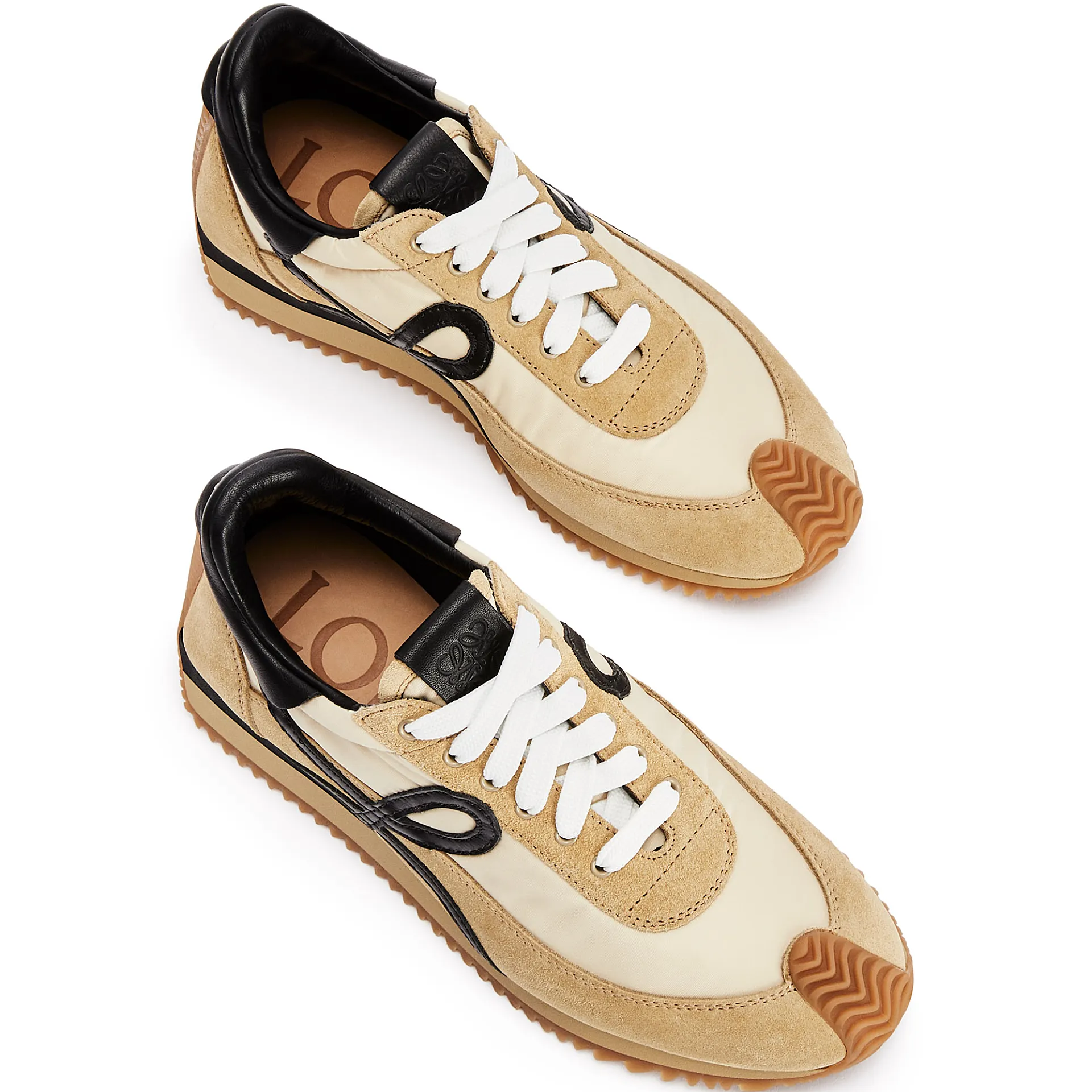 LOEWE Suede and nylon smooth sneakers