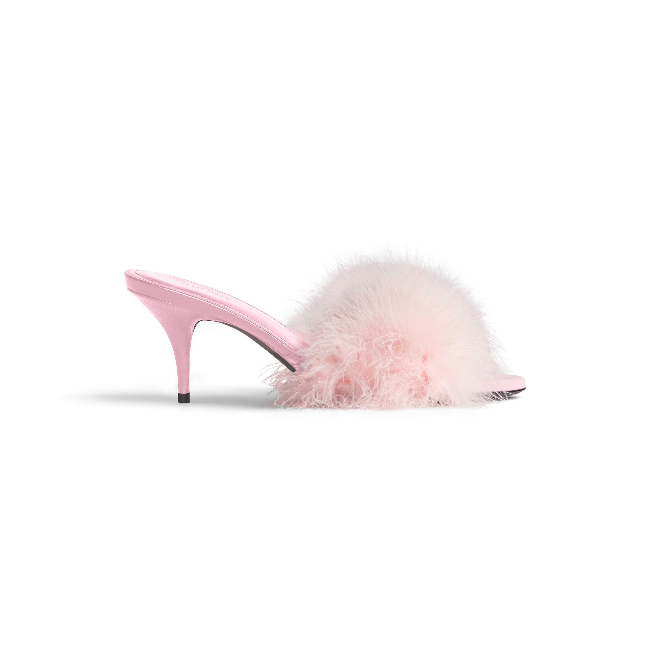BALENCIAGA 70MM sandals Pink feather slippers