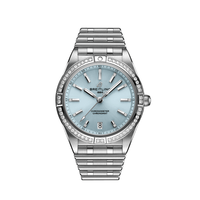 Breitling Chronomat Automatic 36 Stainless steel 18k white gold Ice blue G10380591C1G1