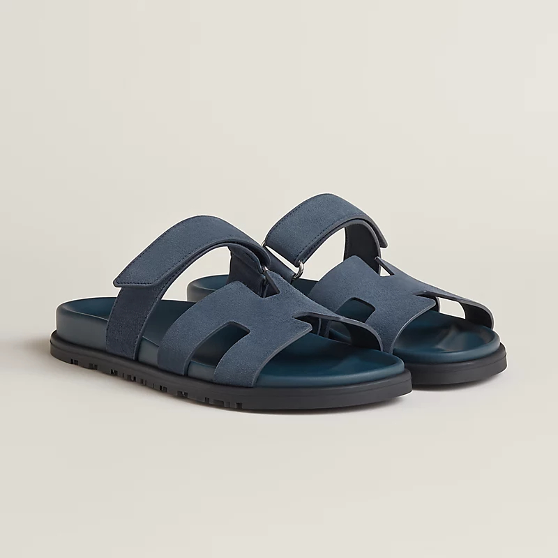HERMES Chypre Blue Slippers