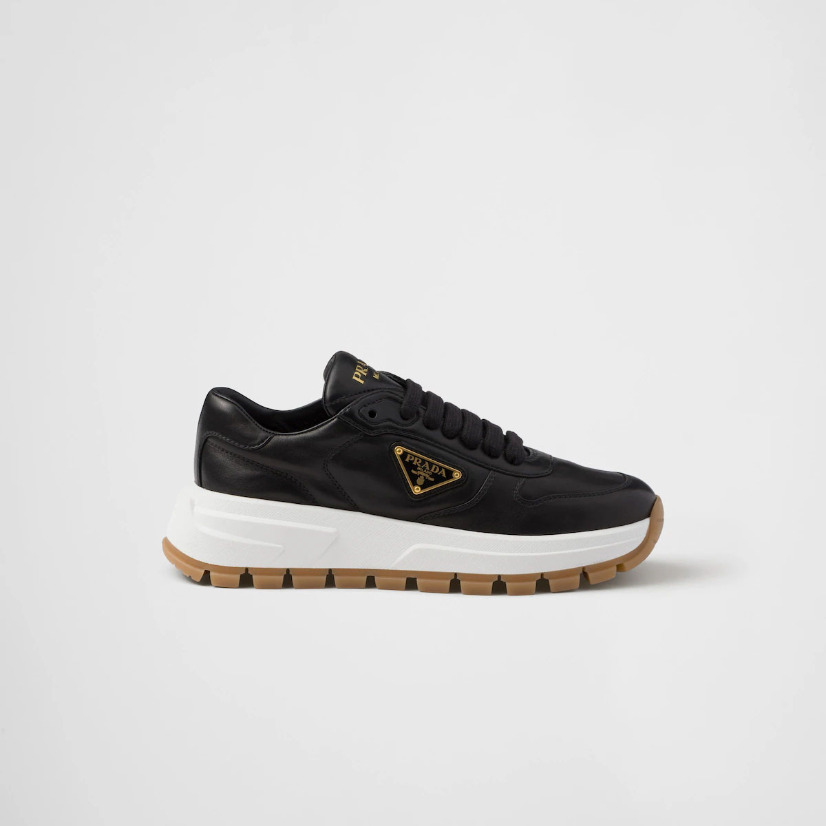 PRADA Black leather sneakers