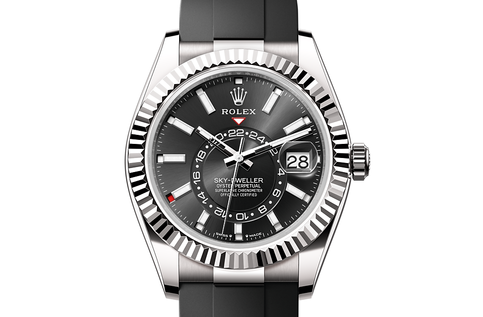 Rolex Sky-Dweller Oyster 42 mm white gold Bright black dial M336239-0002
