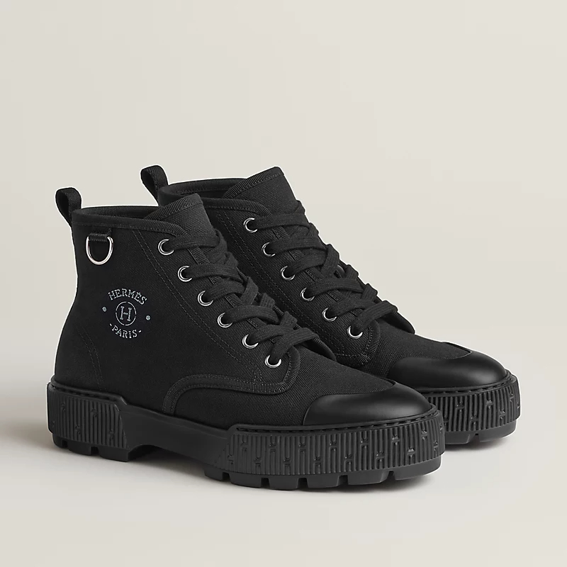 HERMES Itineraire Black ankle boots