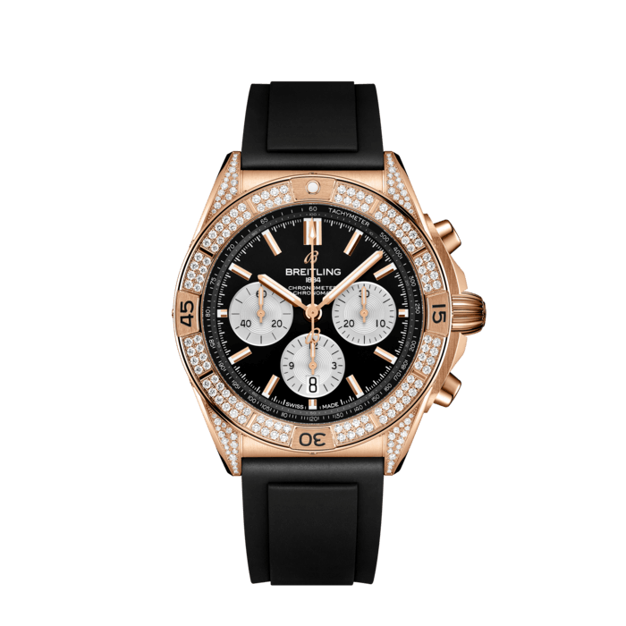 Breitling Chronomat B01 42 18k red gold Black RB0134721B1S1
