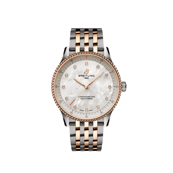Breitling Navitimer 32 Stainless steel 18k red gold Mother-of-pearl U77320E61A1U1