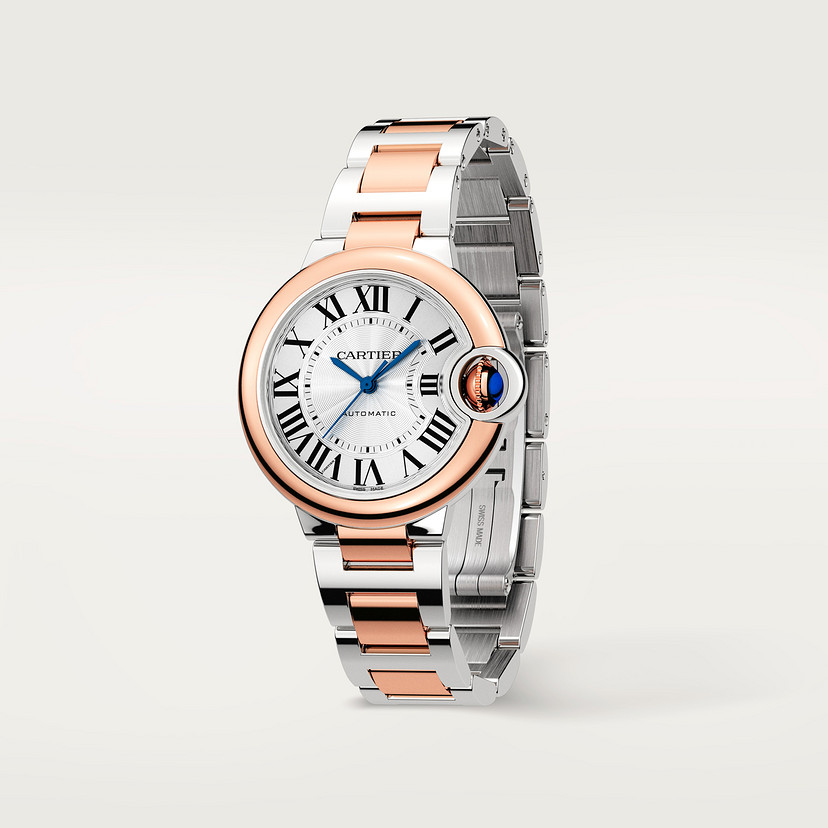 Ballon Bleu de Cartier watch 33 mm rose gold steel CRW2BB0032